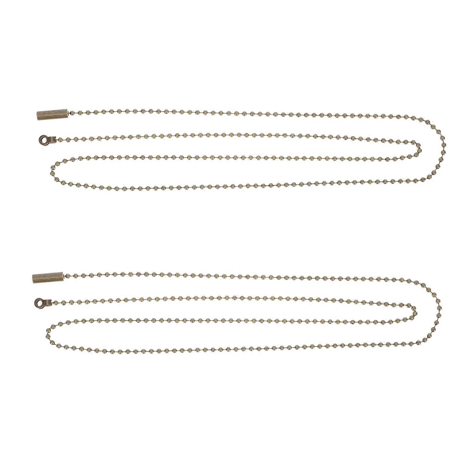 2pcs Durable Switch Pull Chains Beaded Ball Pull Chain String Extension Lamp Parts