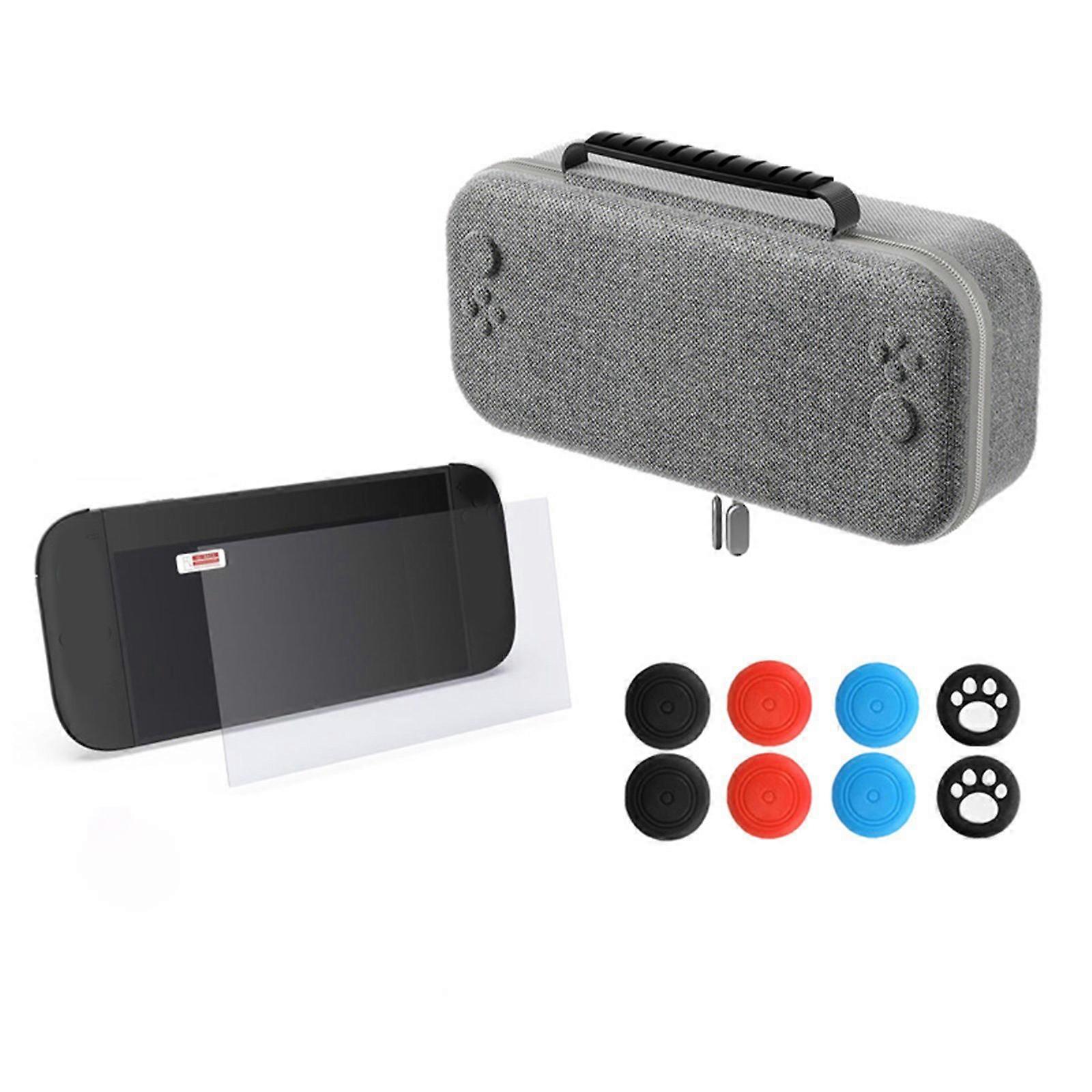 High Capacity Travel Case for NS 2 Gaming Console Features Reinforced Edges and Accessories Set  grey