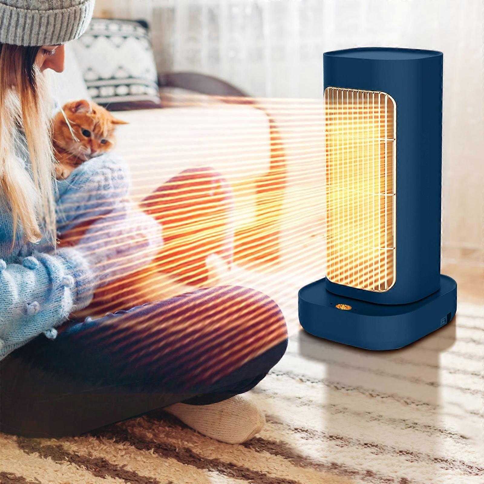 Daiosportswear 1300W Space Heater, Energy Efficient, 2-Speed Portable Fan Heater for Indoor Use, Office, Adjustable Overheat Protection