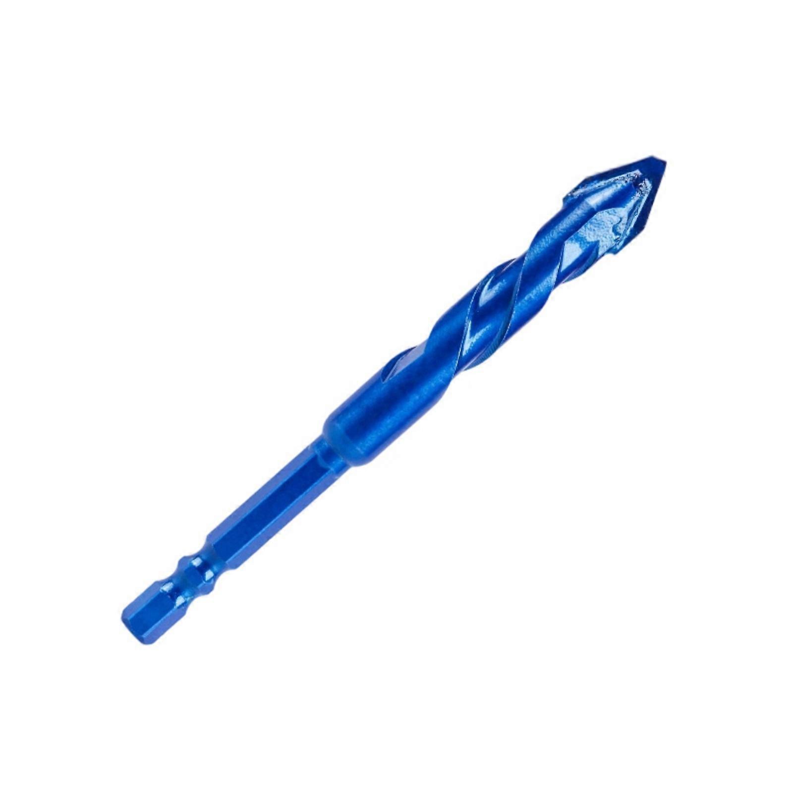 6/8/10/12mm Eccentric Drill Bit Four Edge Eccentric Twist Drill Bit High Hardness Bevel Tip Serrated Drill Bit Multicolor