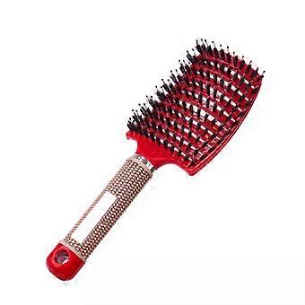 Hair Brush Scalp Massage Comb Hairbrush Bristle/Nylon Women Wet Curly Detangle Hair Brush compatible with Salon Hairdressing Styling Tools