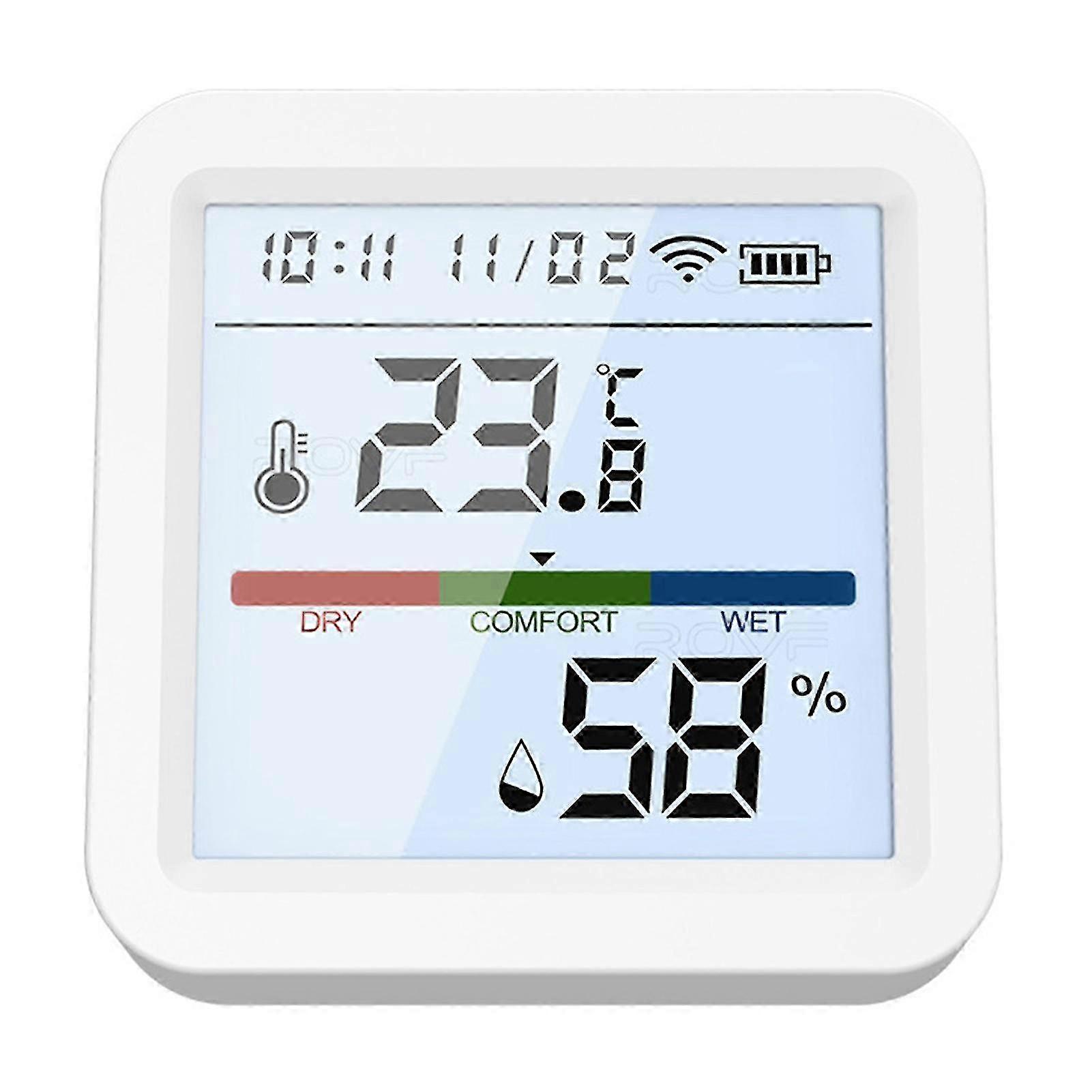 x Tuya Smart WIFI Temperature Humidity Sensor Bluetooth&APP Control Home Backlight Thermometer Hygrometer Works with Alexa Google