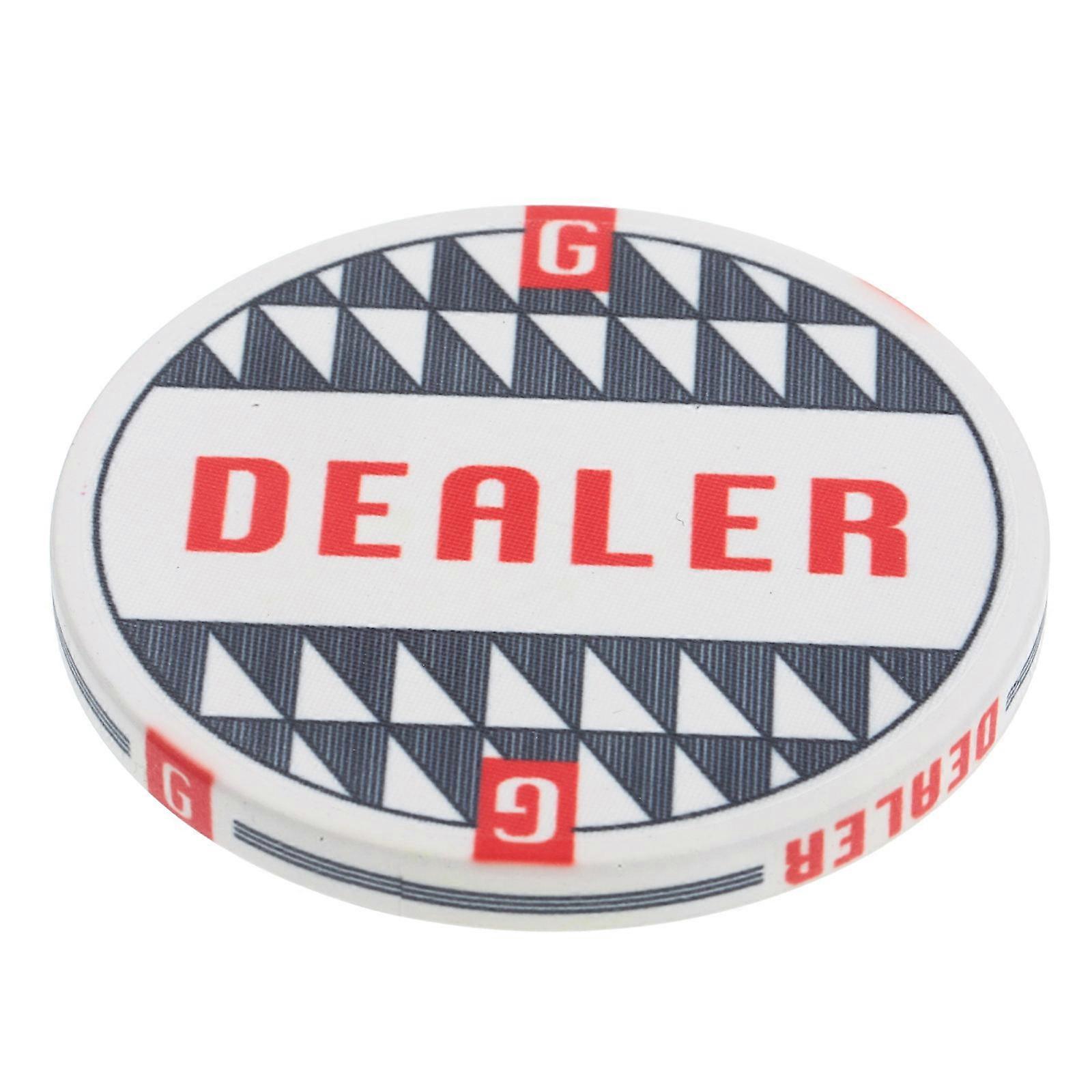 Poker Accessories Ceramic Chip Dealer Button for Decoration Durable White
