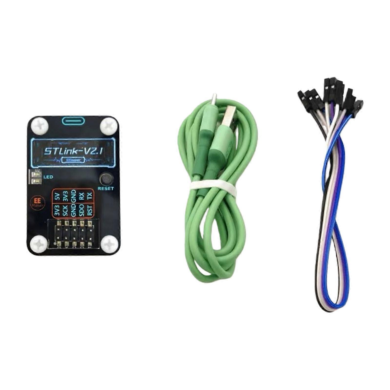 USB Powered STLINK V2.1 Debugger For Electronic Engineers Optimized Chip Compatibility Multicolor