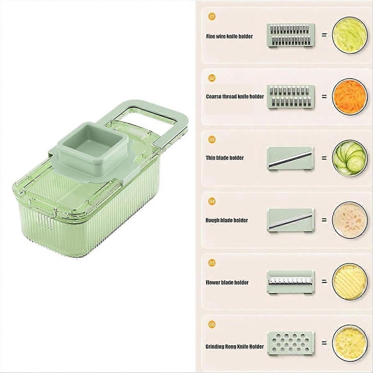 Vegetable Choppers Multifunctional Food Grater 6 Cutting Tools