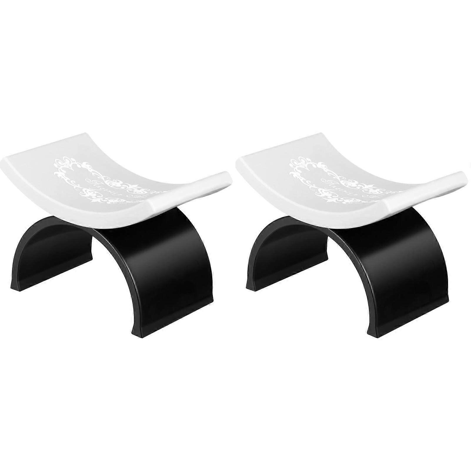 Nail Hand Rest U Shape Silicone Cushion with Soft Removable Pillow for Professional Manicure, Black