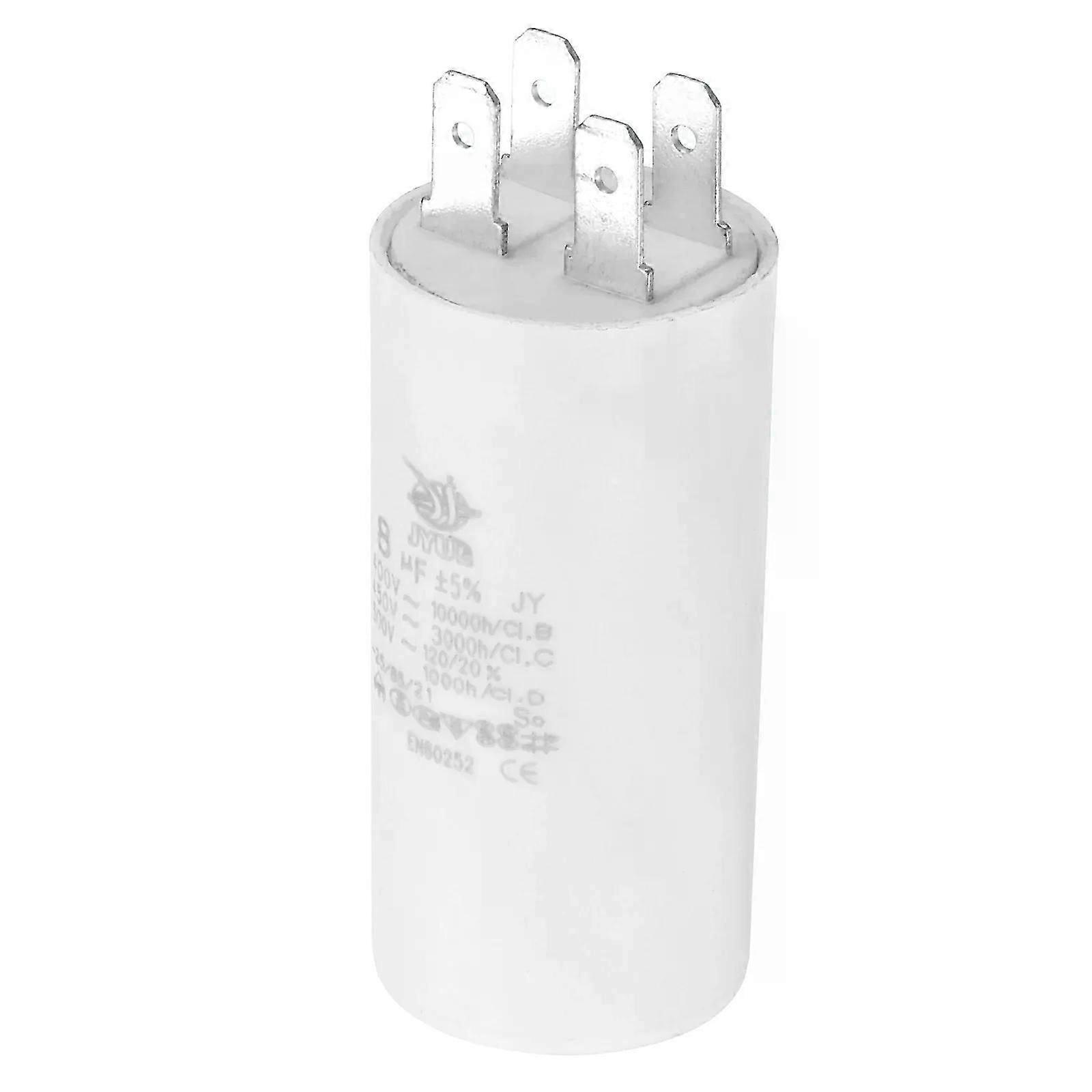 CBB60 8uf-100uf Running Capacitor AC 450V 4 Pins 50/60Hz Double Insert Cylinder Bottom for Air Conditioner Water Pump Motor Star