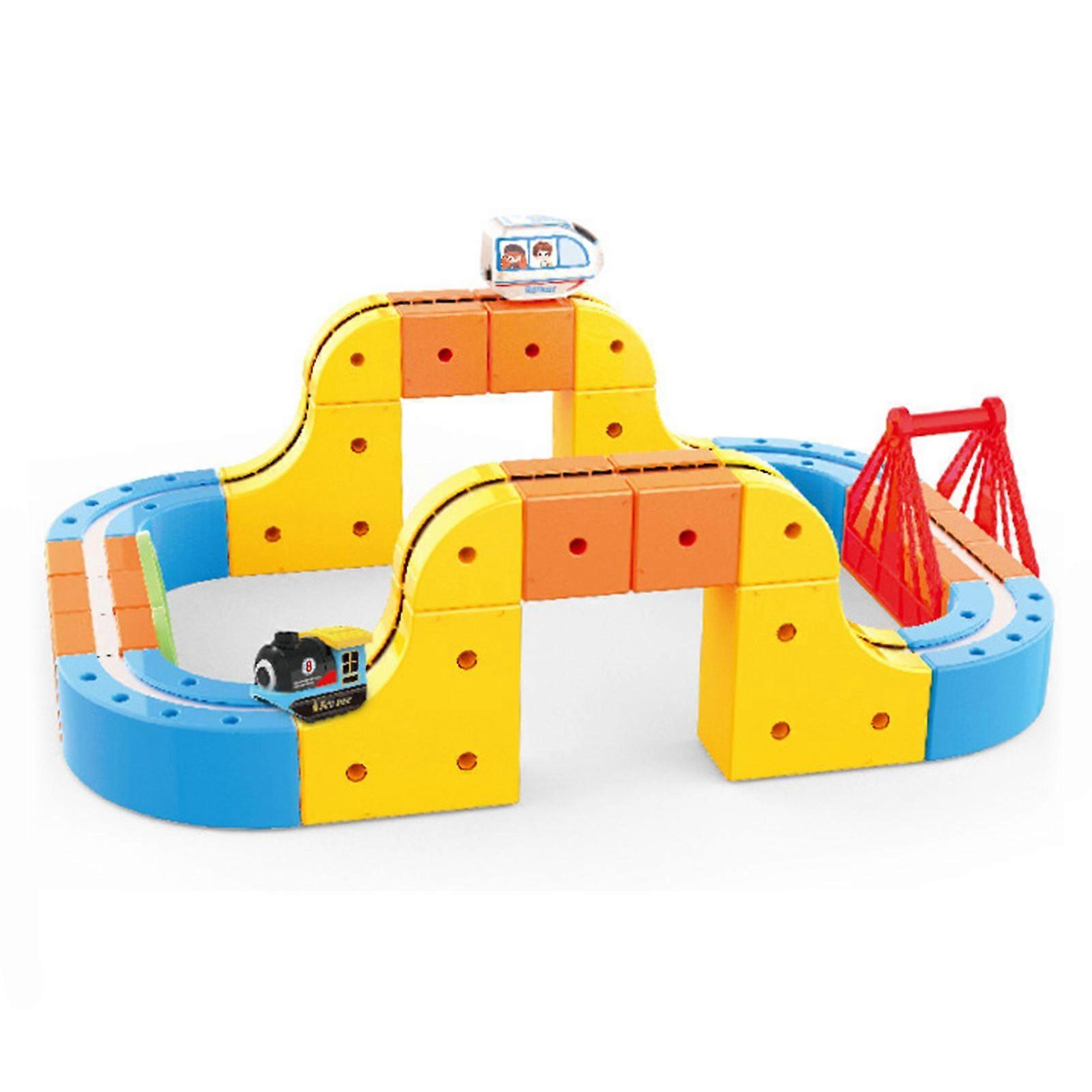 Electric Magnetic Trains Track Sets Building Toy Trains Track Magics Cars Sets Gravity-Defying Design for Toddler