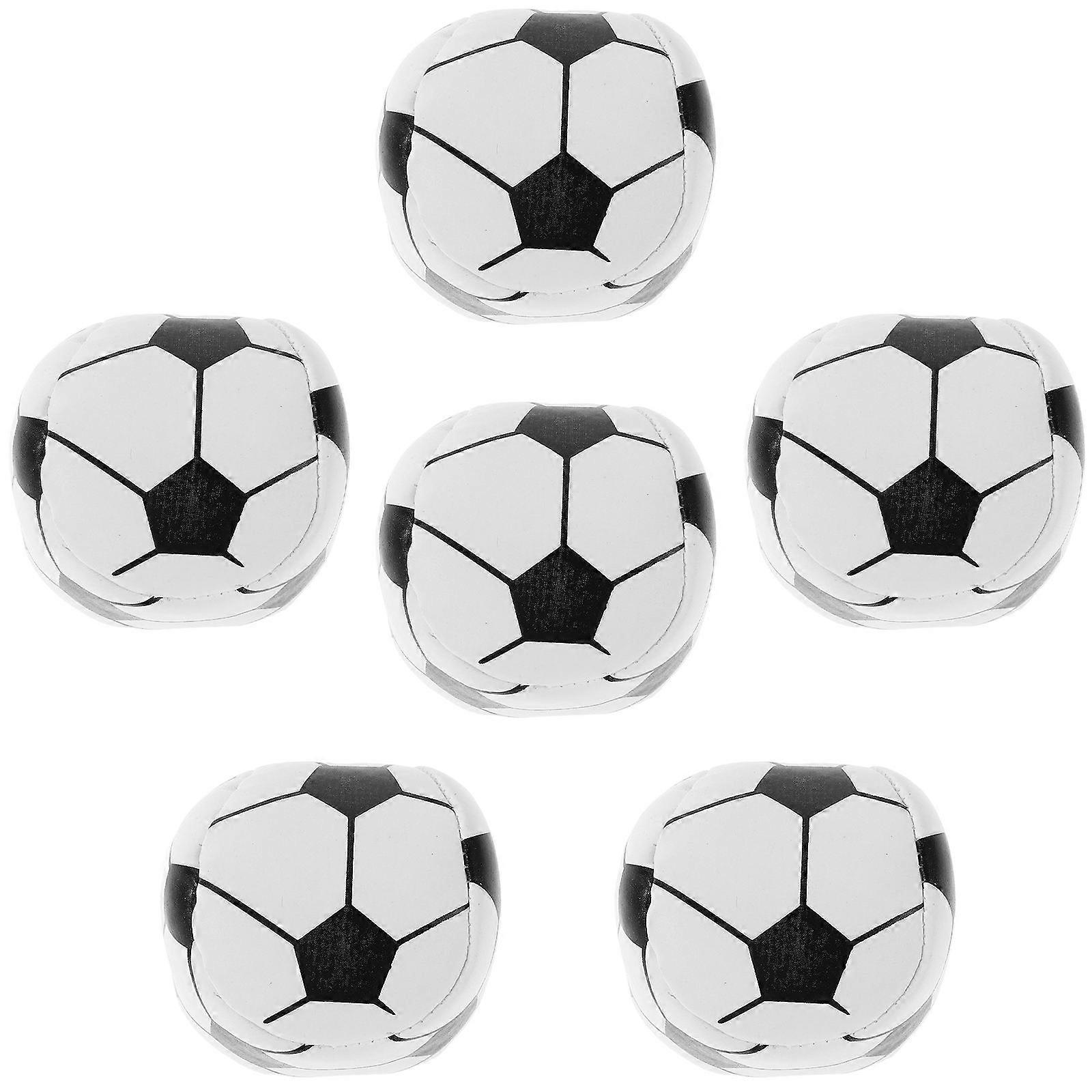 6Pcs Soccer Bean Bags for Toss Games with Corn Hole and Hand Toss