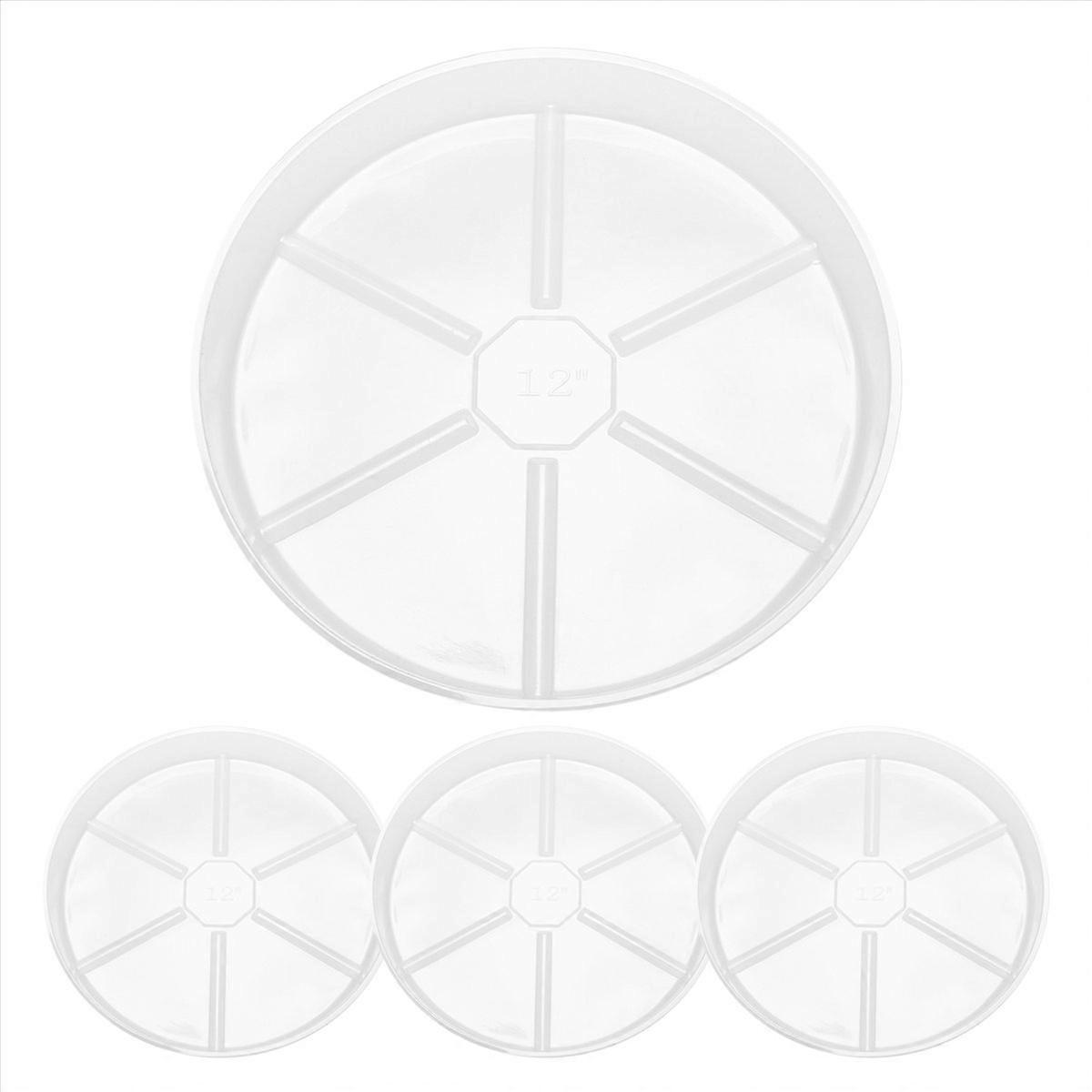 4 قطع 12 بوصة صحون نباتية أكثر سمكا صينية نباتات إناء للحديقة