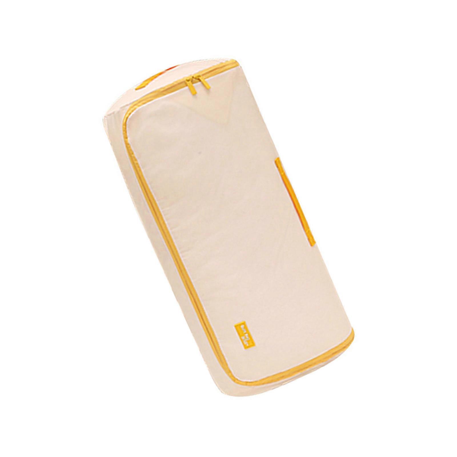 Space Saving Compression Organizers with Sturdy Handle for Bedding Blankets Clothing Storage Designs  small Creamy yellow