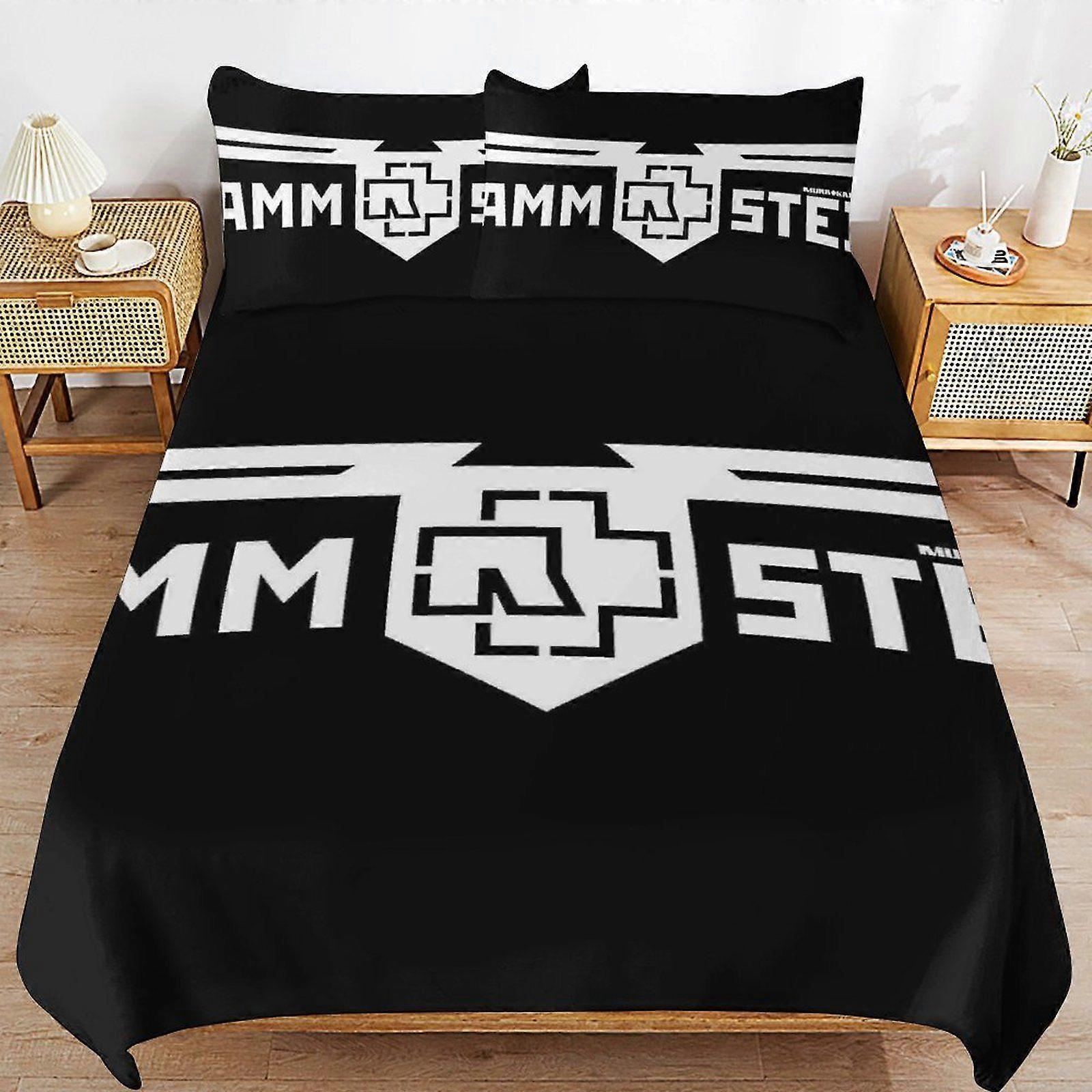 1726QS Rammstein Cozy Sleep Weiche Stoff-Reißverschluss-Komfort-Bettwäsche-Sets für Schlafzimmer-Essentials AP1726