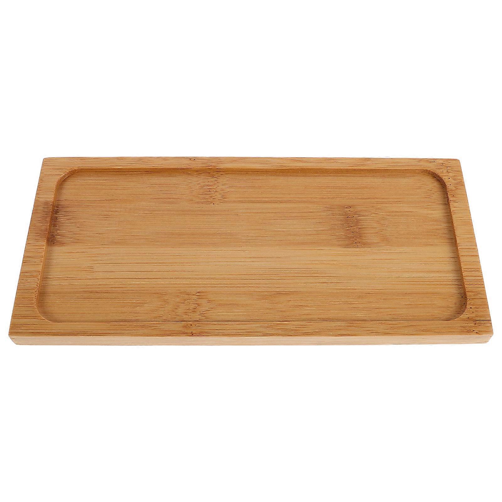 Bamboo Rectangular Serving Tray for Bathroom Vanity Use Serving At Home