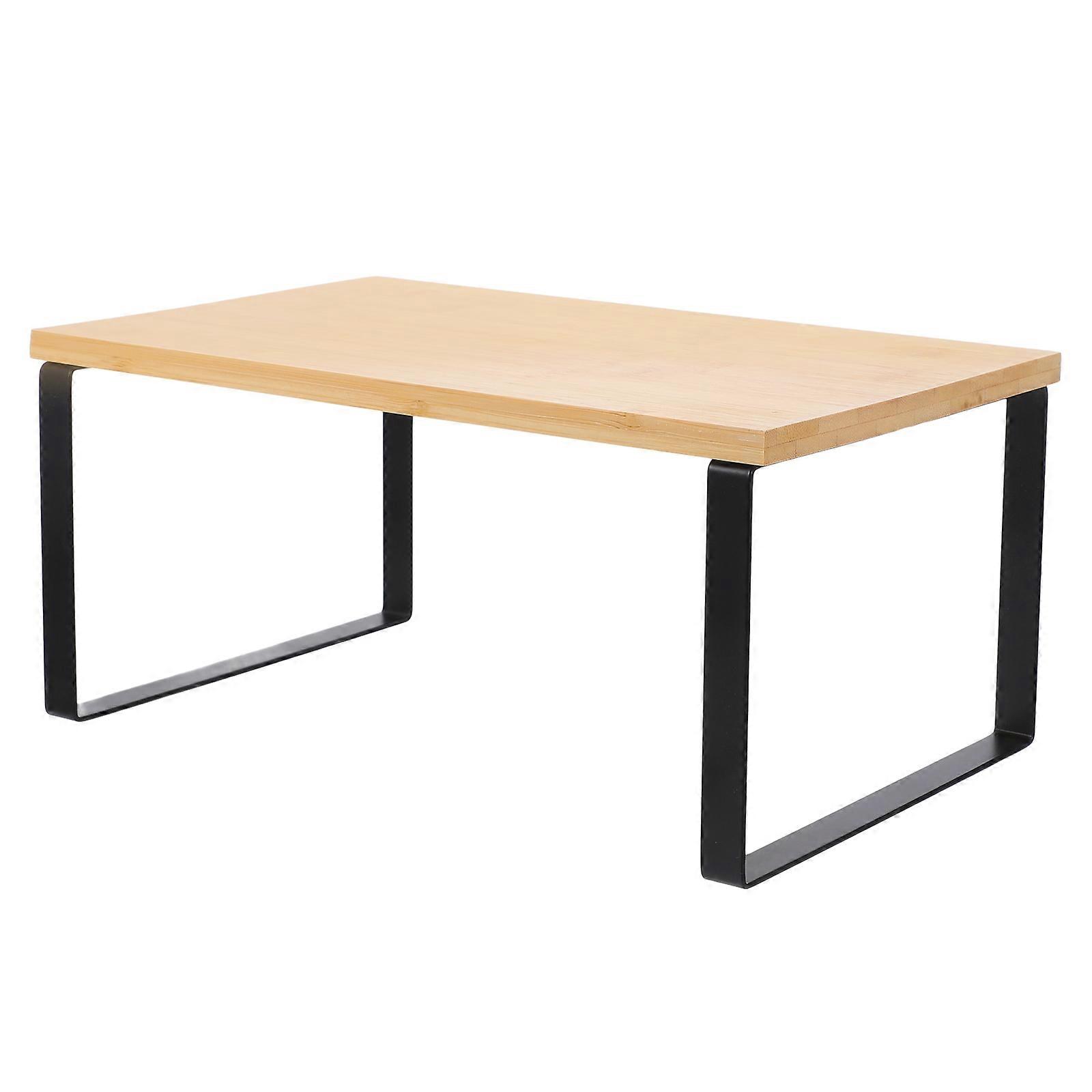 Beige Kitchen Countertop Spice Shelf Metal Frame for Storage