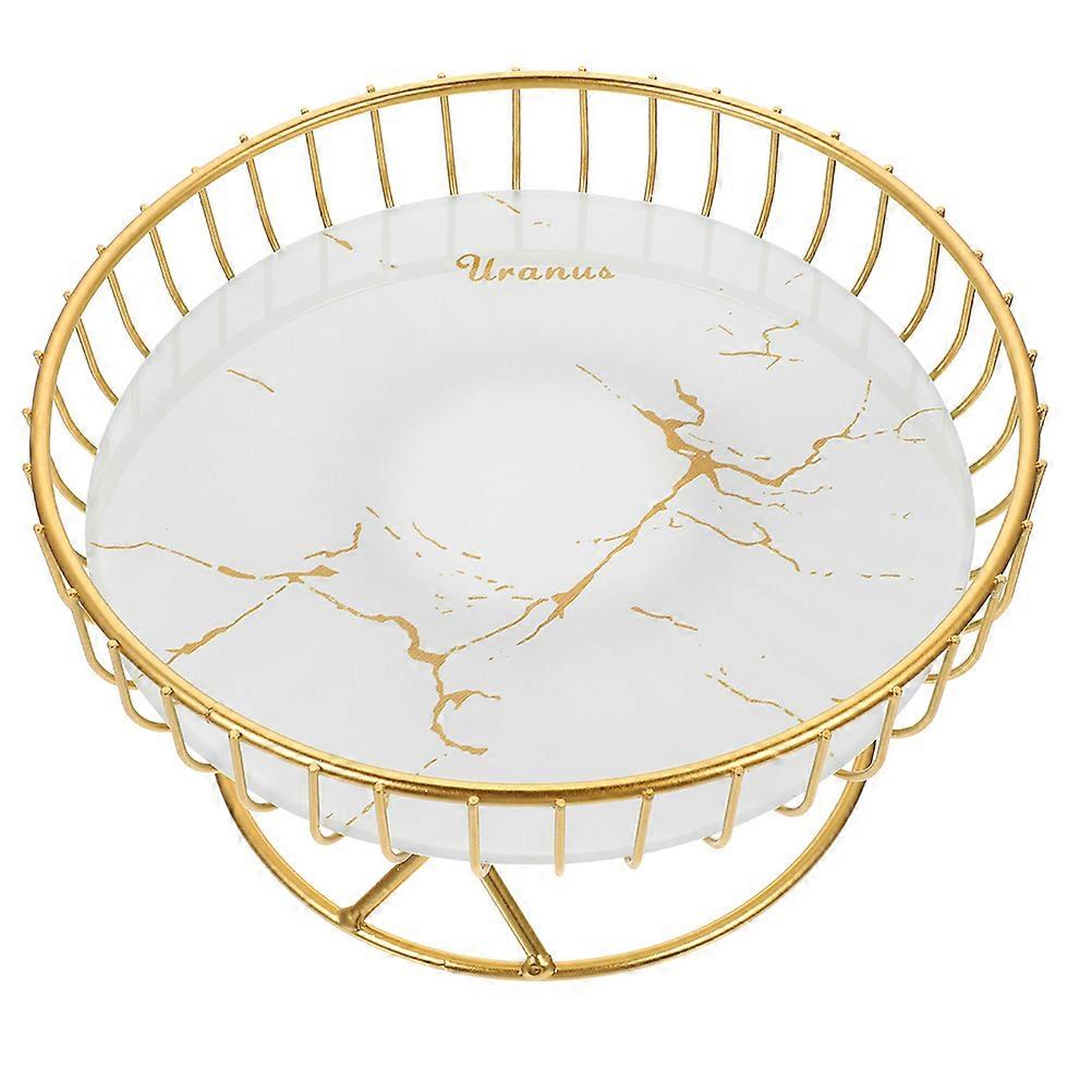 Point Snack Plate Metal Basket for Refreshment Holder Desktop