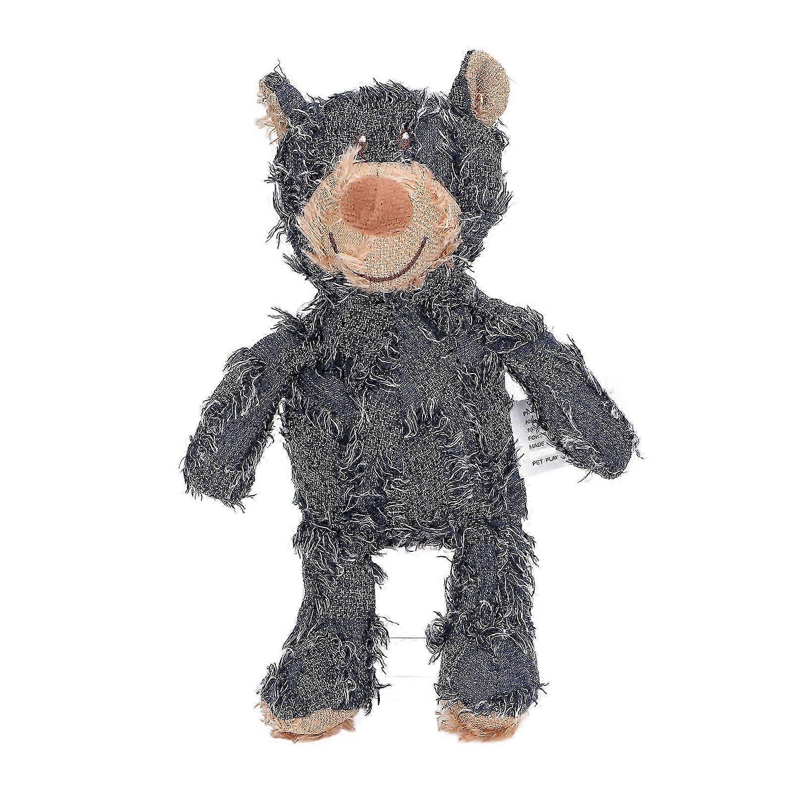 Interactive Dog Toy, Bite and Teeth Resistant Plush, Blue