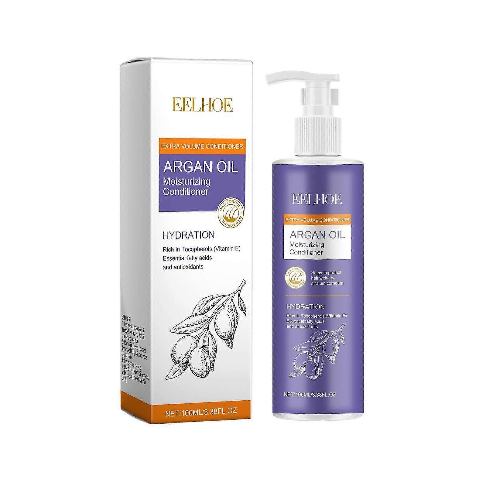 Volumizing Argan Oil Conditioner with Heat Protection, Moisturizes & Detangles