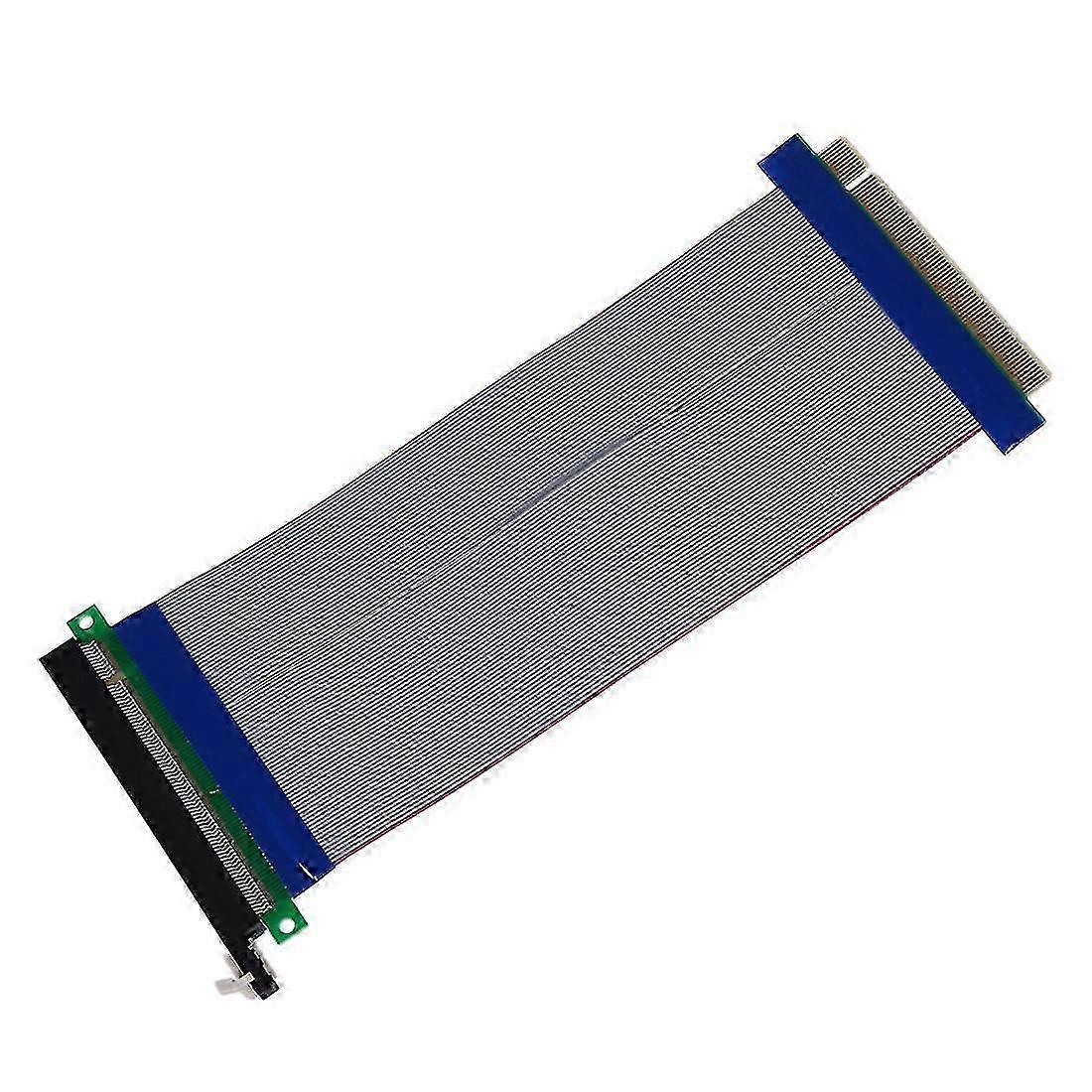 PCI-E 16x Riser Card Extension Cable with Flexible Ribbon for Cryptocurrency Mining Rigs