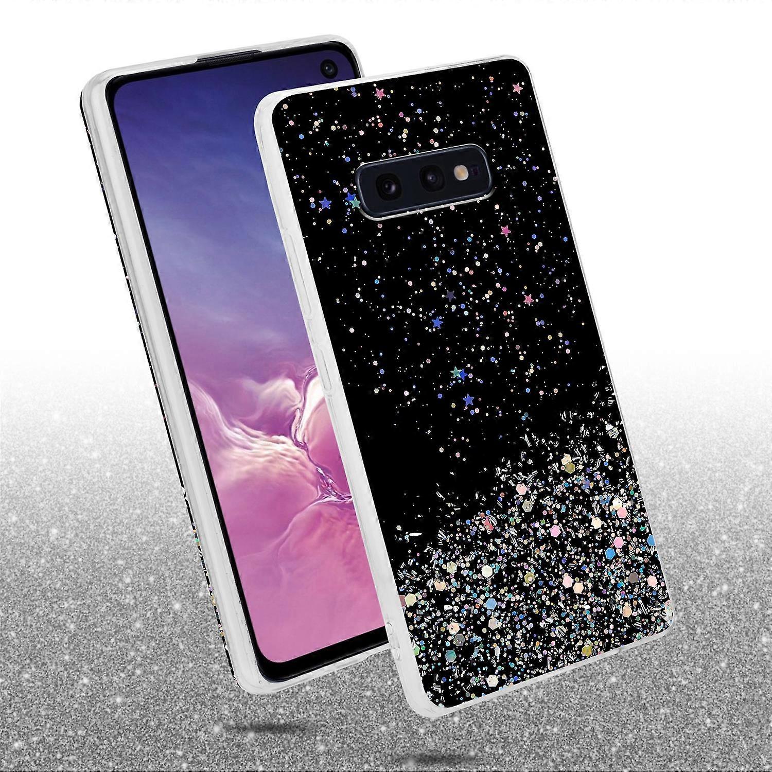 Samsung Galaxy S10e Protective Case TPU - Transparent with Glitter