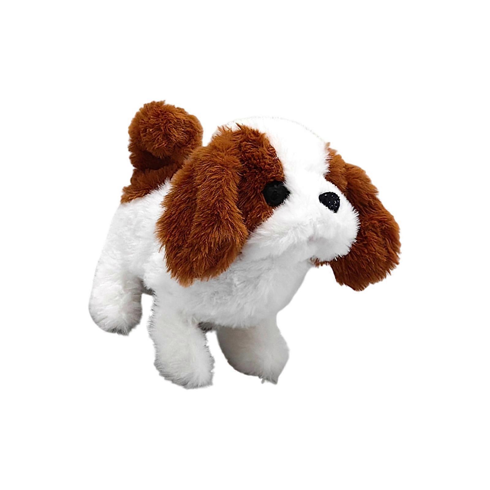 Simulation Pet Dog Toy Soft Plush Stuffed Puppy Electric Dog with Automatic Action Realistic Sound Toddler Companion Multicolor