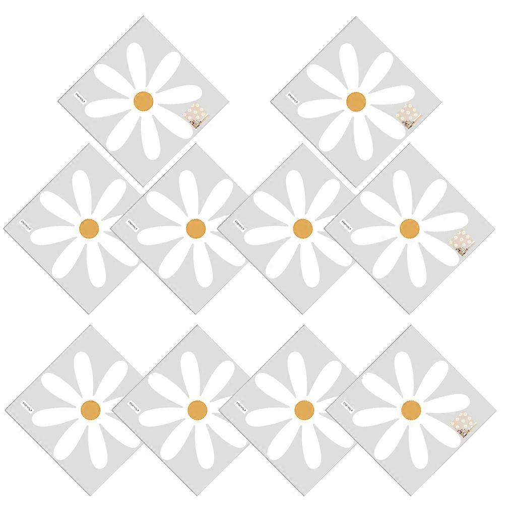 Flower Wall Sticker for Decor 40Pcs Self-Adhesive White PVC Decals