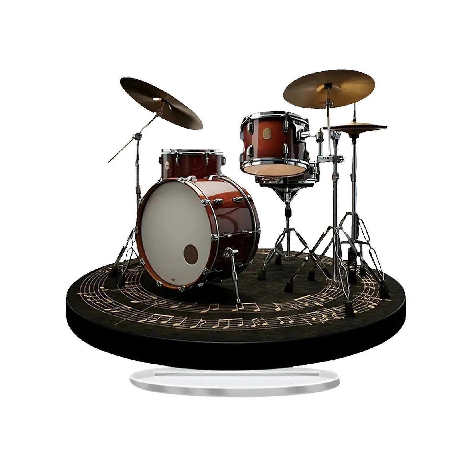 Miniature Drum Set Acrylic Sculpture for Home Decor with Elegant Realistic Design
