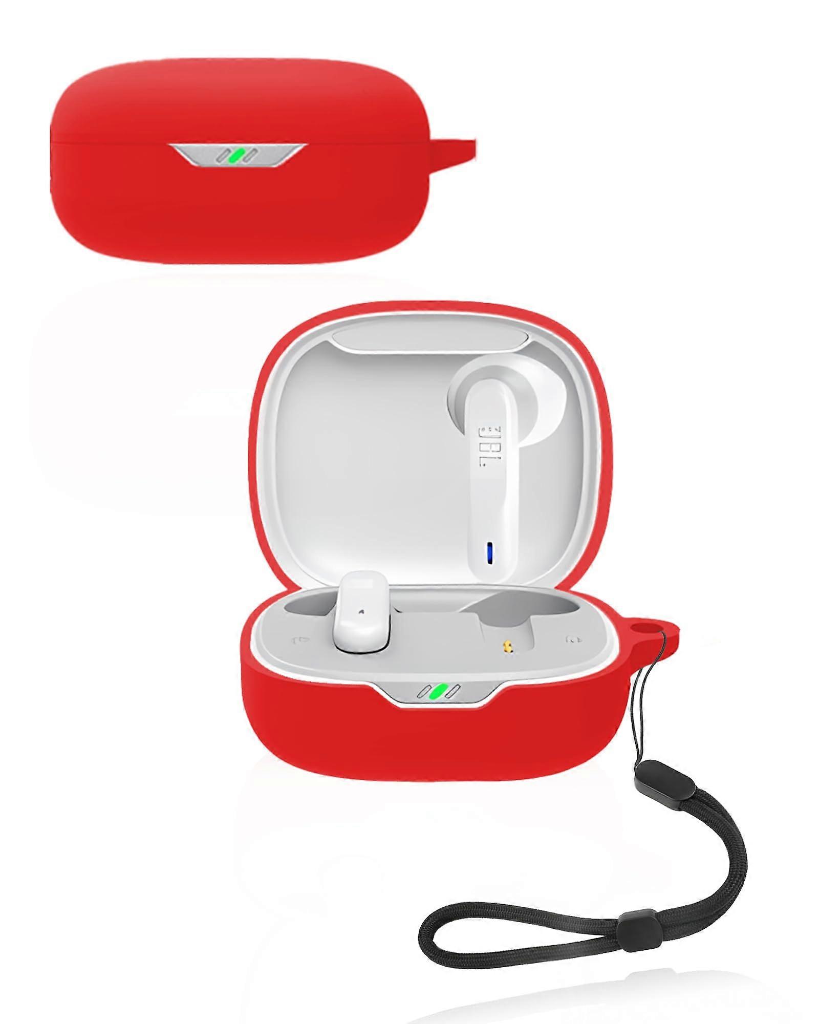 Protective Cover For JBL Wave Flex 2 InEar Wireless Earphone Silicone Case Waterproof Shockproof ScratchResistant Red