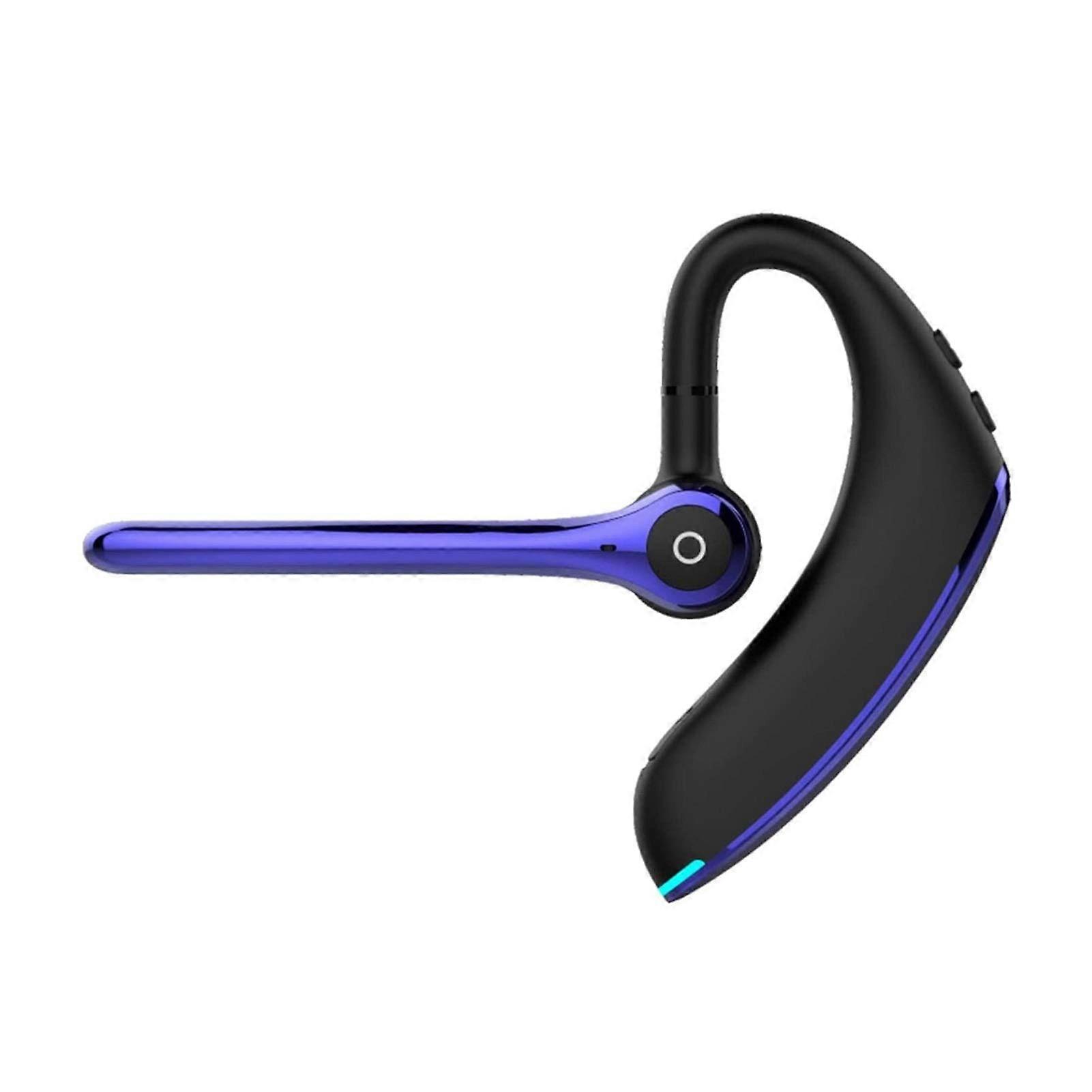 Bluetooth Earpiece V5.0 Wireless Bluetooth Headset With NoiseCancelling Microphone 16Hour Hands Talking Blue