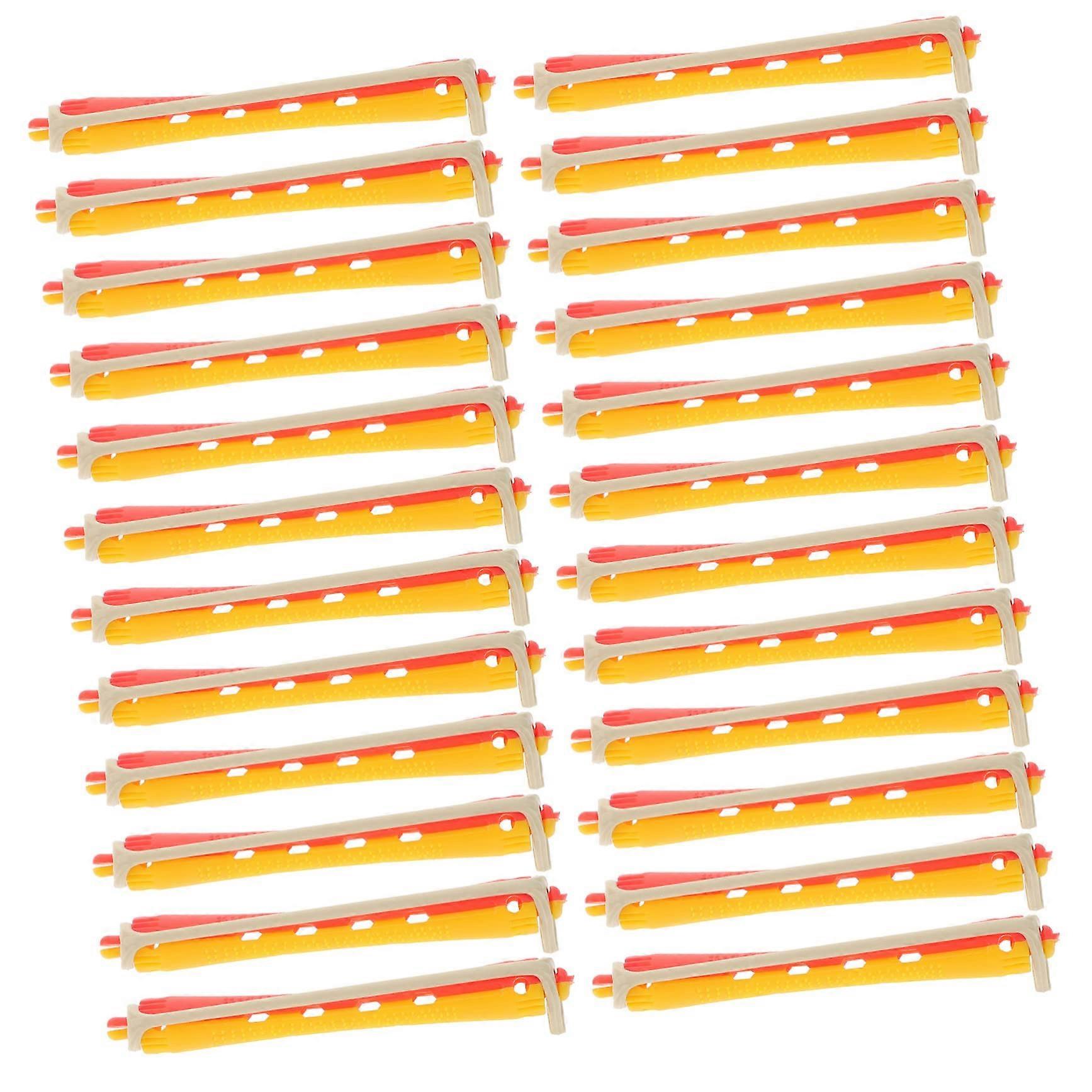 24Pcs Hair Curlers Perm Rods Kit with Rubber Band for DIY Styling at Home or Salon