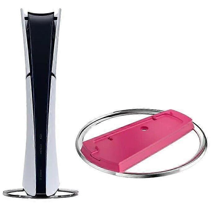 Vertical Stand with Metal Screw for PS5 Slim Disc and Digital Edition, Secure Solid Base Red