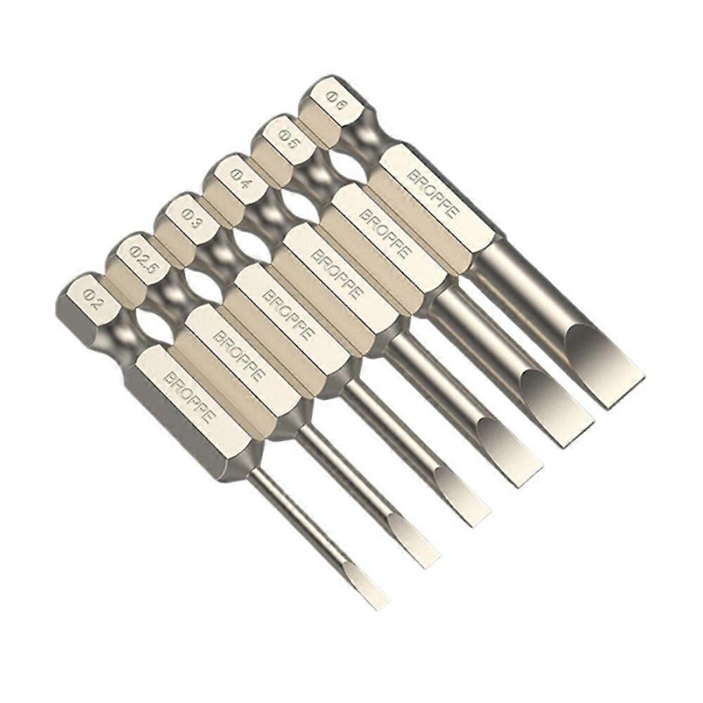 Jeu d'embouts de tournevis �� t��te plate en acier S2, tige de 1/4 pouces, pointe magn��tique �� changement rapide, tournevis �� fente, outil man