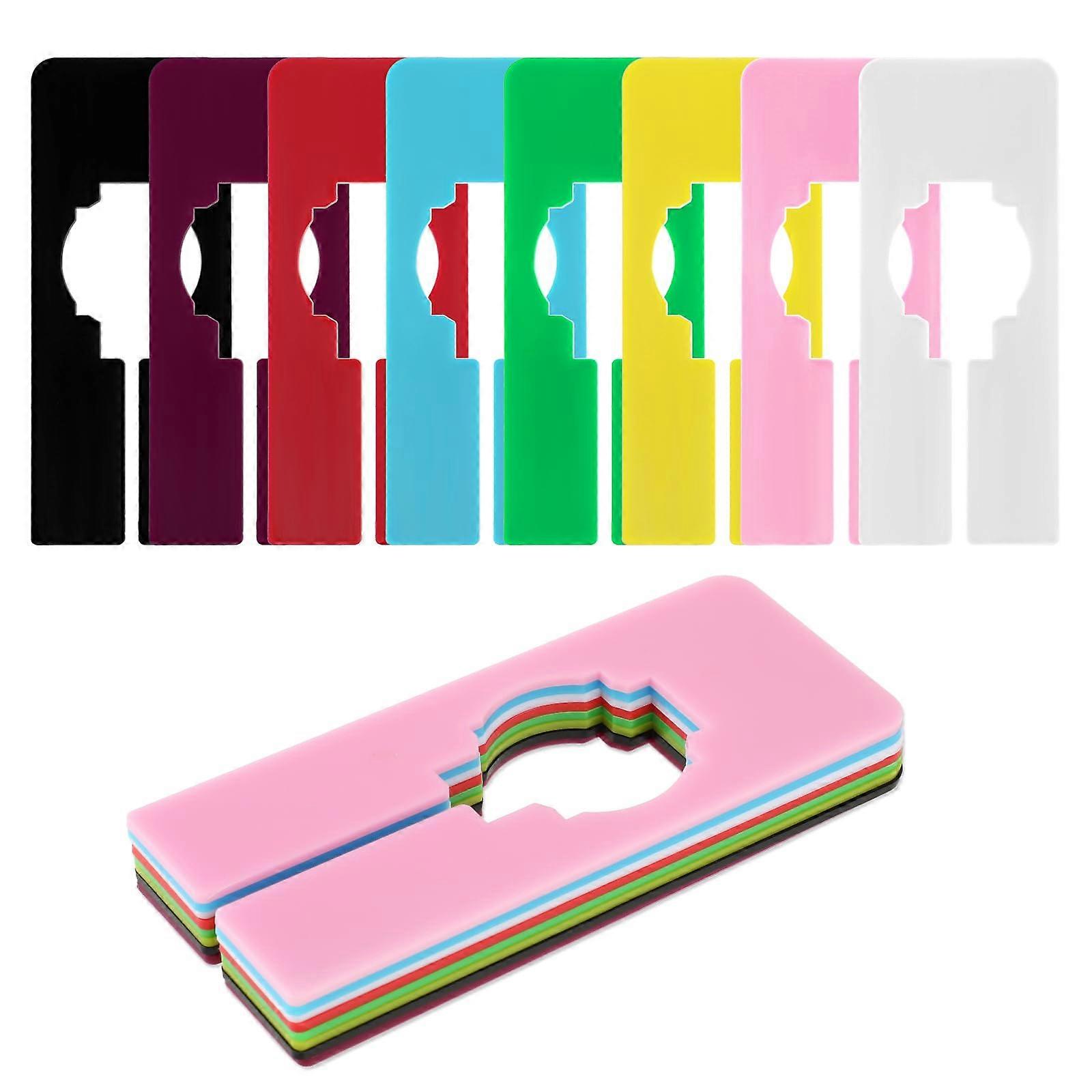 Closet Dividers for Hanging Clothes, 8 Colors Reusable Clothing Rack Size Labels, Rectangular Fit