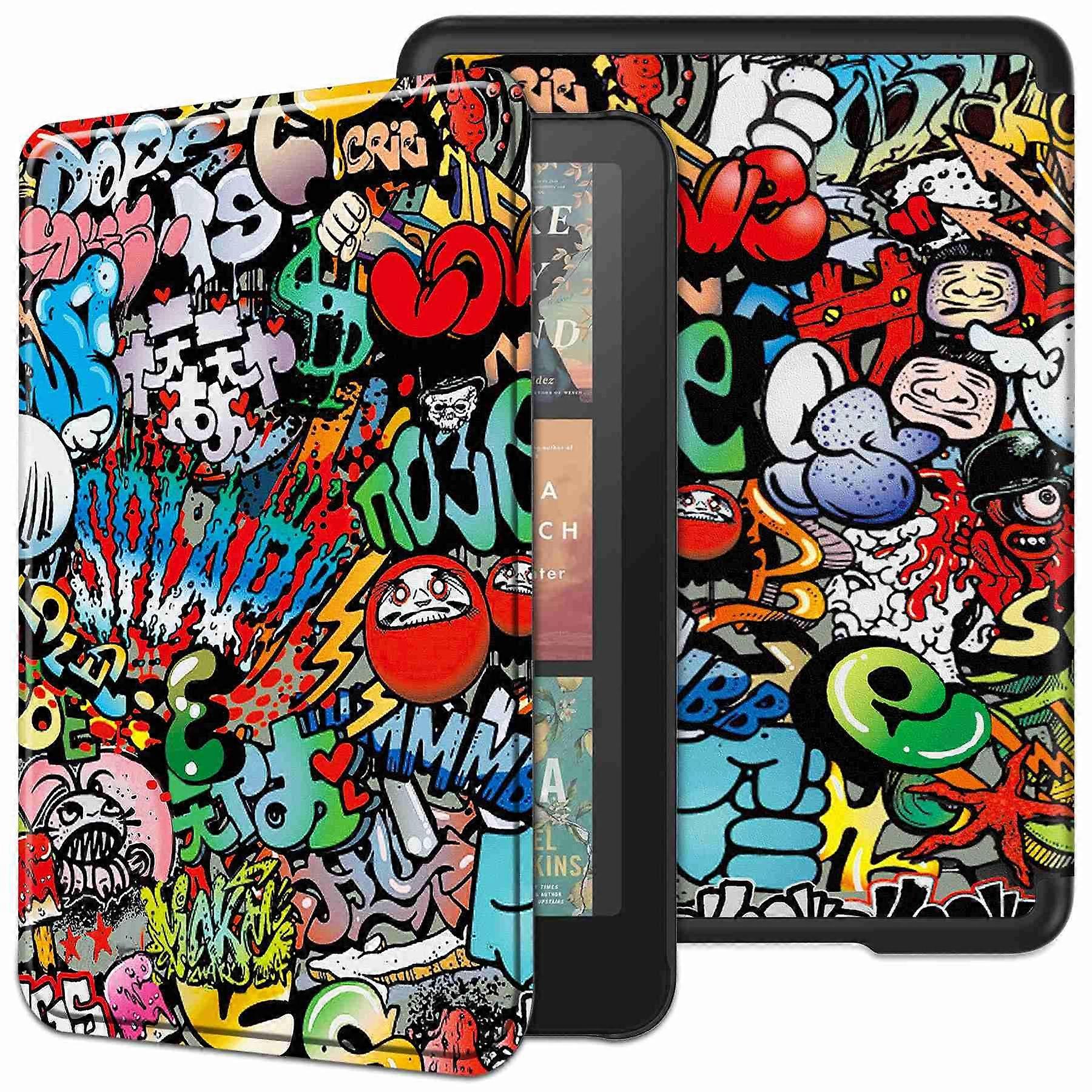 For Amazon Kindle Paperwhite (2024)/Kindle Colorsoft Case Pattern Print PC+PU E-Reader Cover