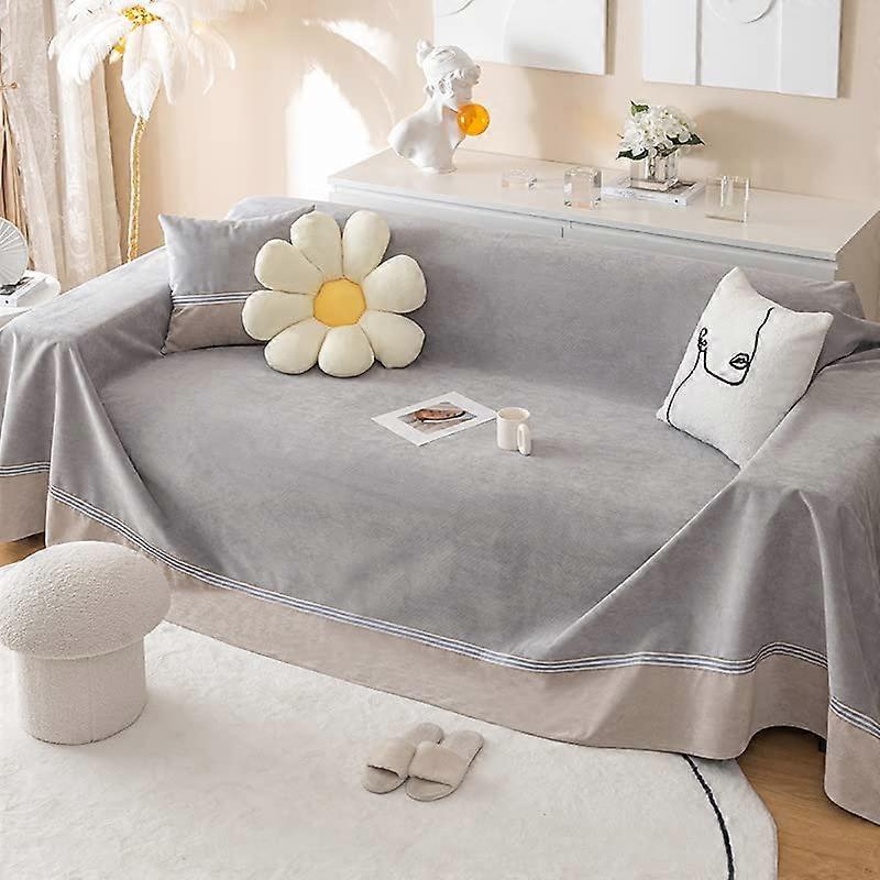 Waterproof Sofa Cover Pet Couch Protector AntiScratch NonSlip Washable 200x130cm Gray