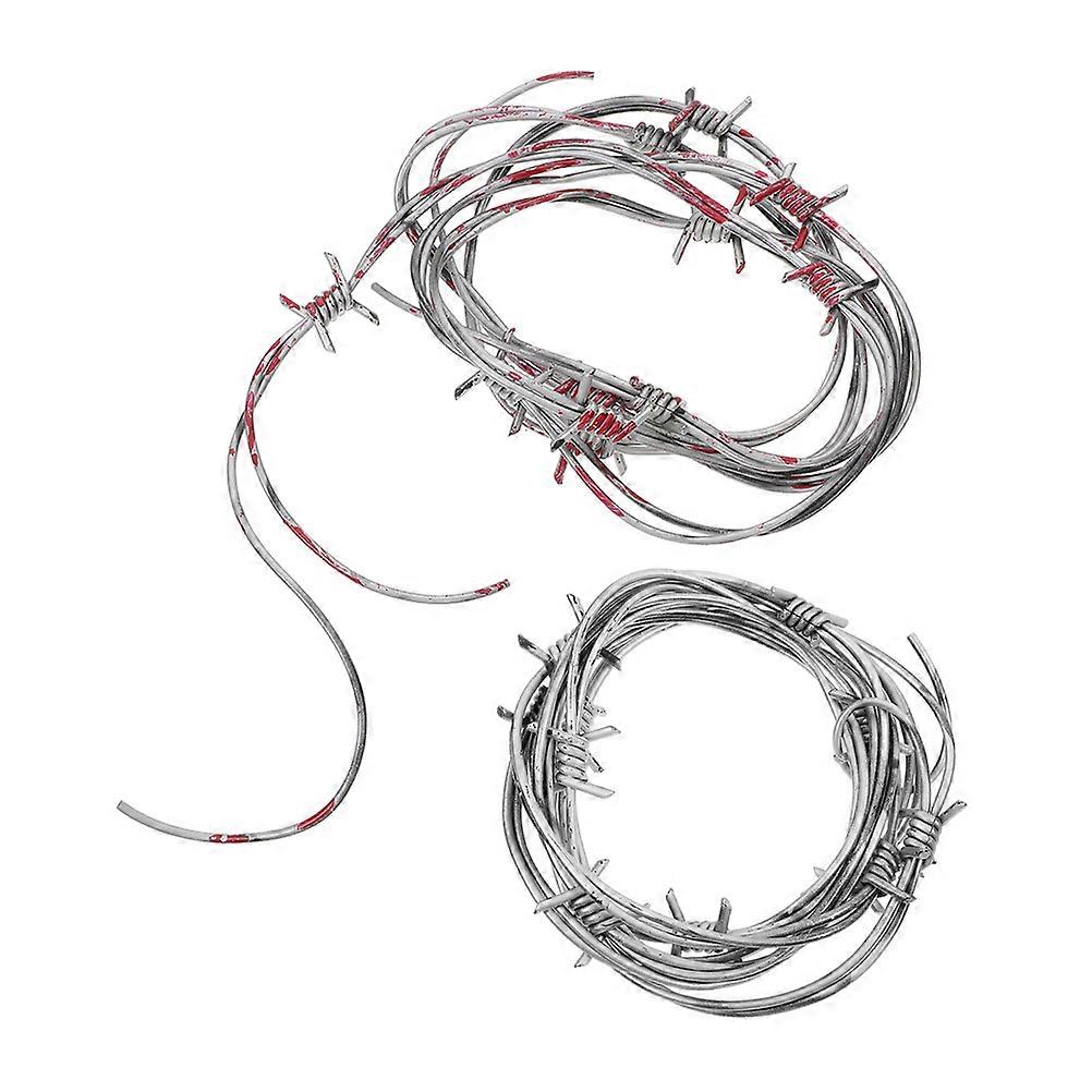 Halloween Barbed Wire PVC Gothic Chain for Prank Props 2Pcs