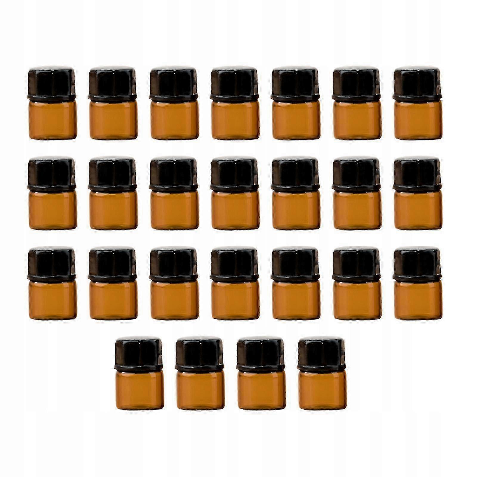 25 Pieces Mini Massage Oils Vials Storage Container Tubes 1ml Hole Plug