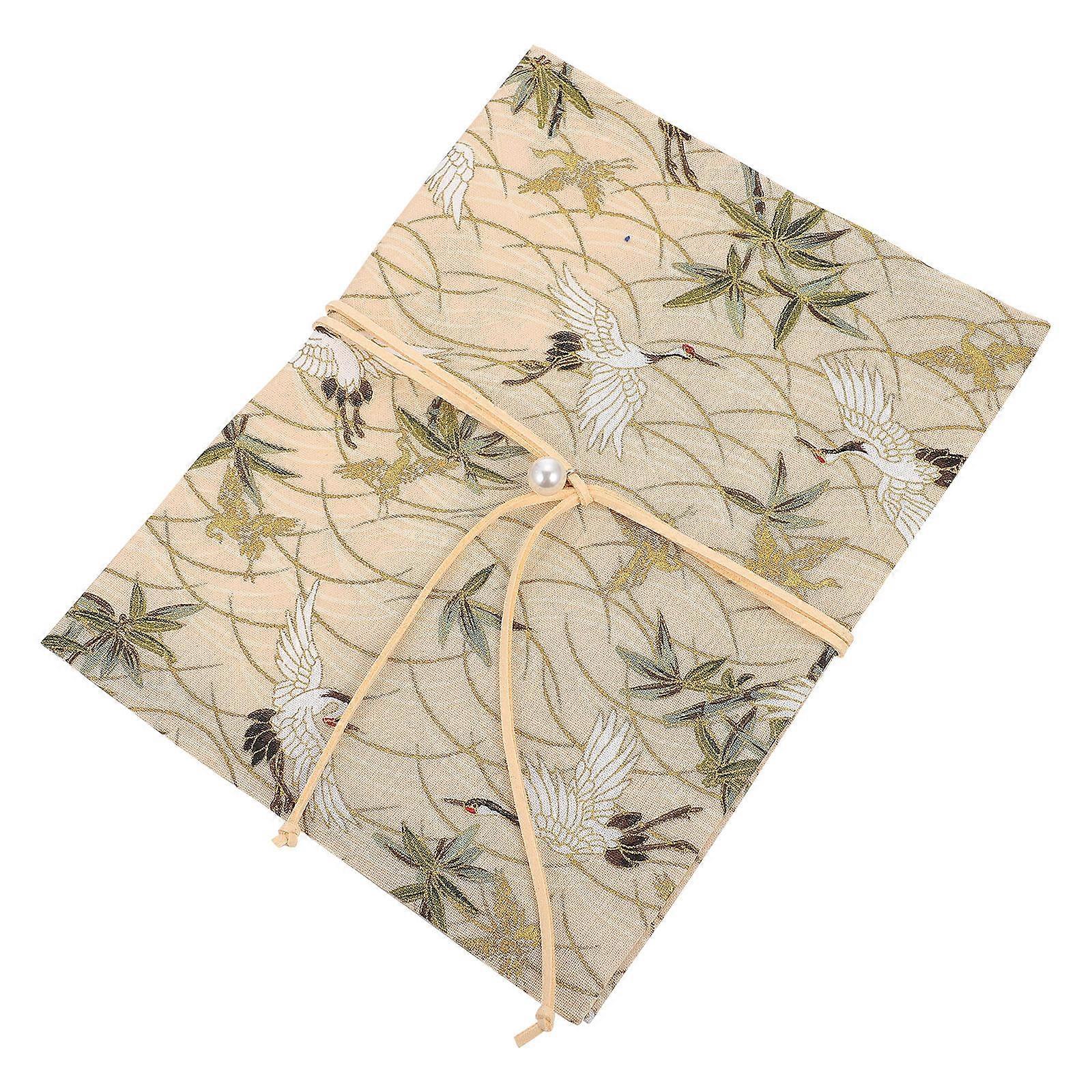 Book Protector with Adjustable Strap and Crane Design Book Cover 1Pcs