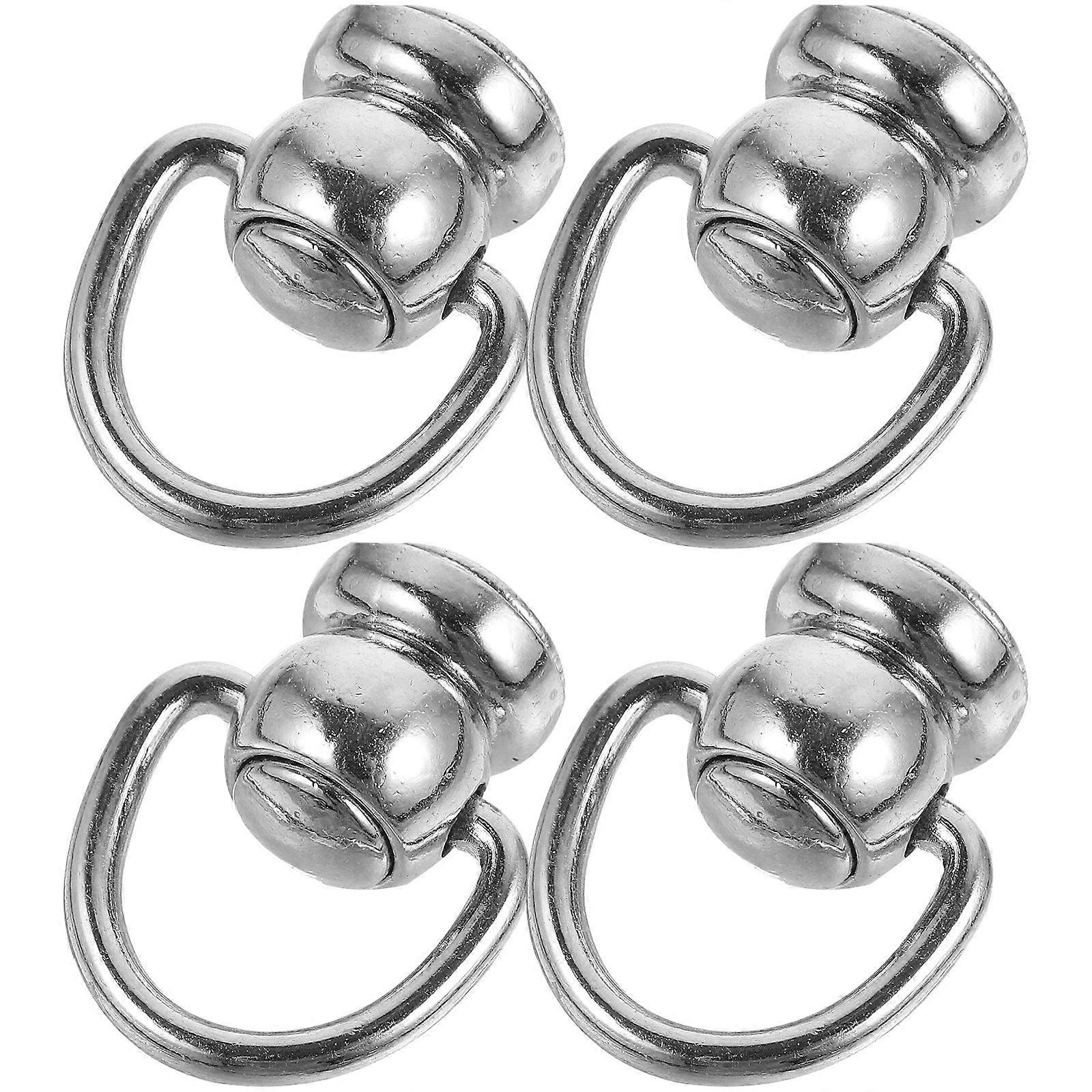 4Pcs Rotatable Rivet Stud D Rings Multi-function D Rings Rotating Backpack Purse Accessories