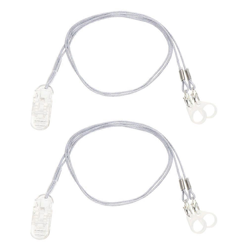 Anti-Lost Rope Hearing Aids Clip for Bte Device 2Sets Durable Hanging Rope