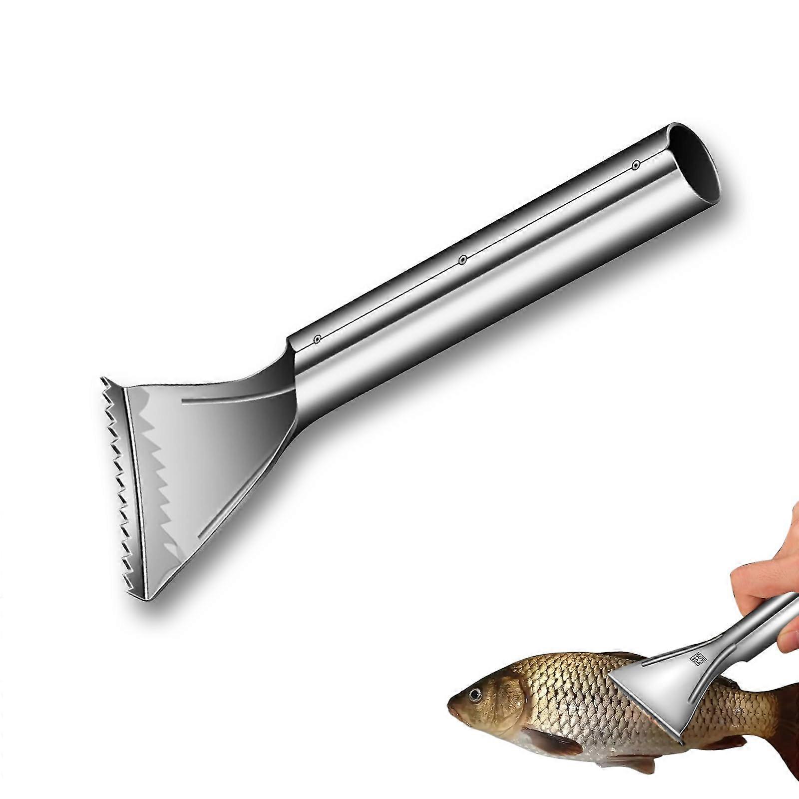 Fish Scale Remover Stainless Steel Sharp Fish Scaler Tool with Ergonomic NonSlip Grip for Kitchen