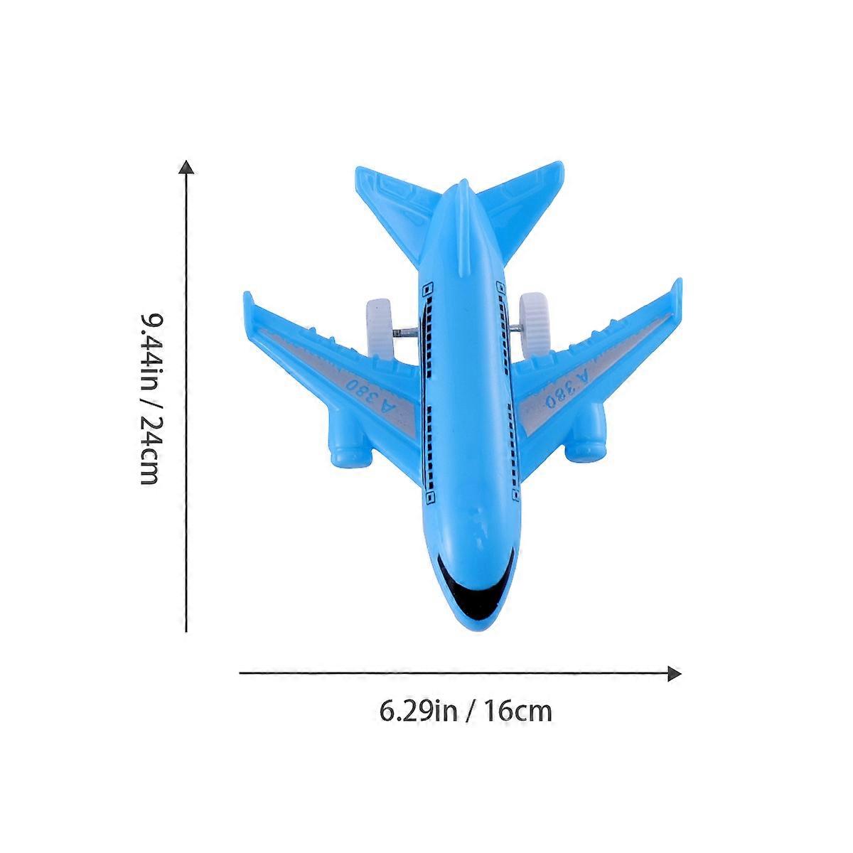 Simulation Airplane Toy Kids Plastic Pull Back Passenger Plane Toy 12Pcs