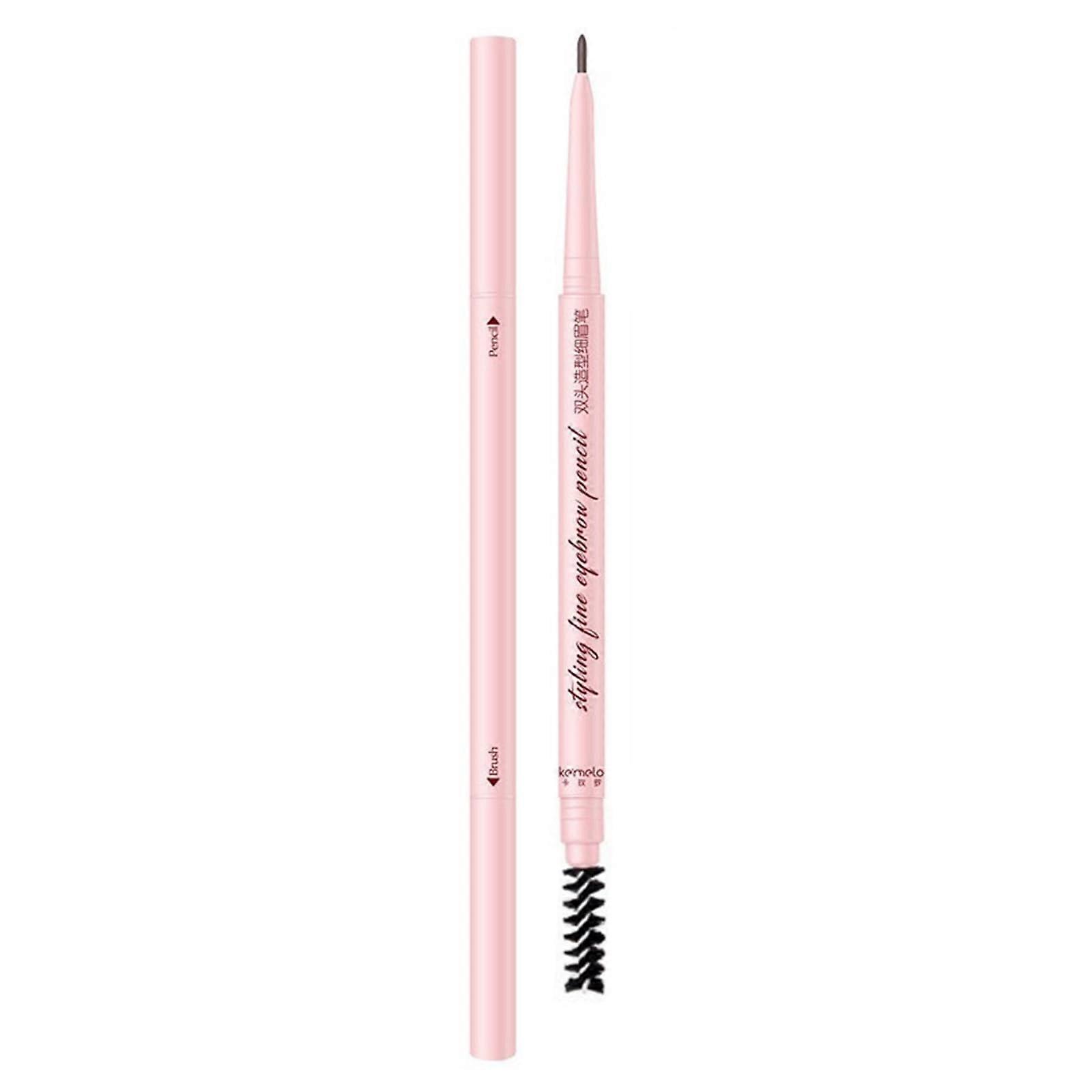 Waterproof Micro Eyebrow Pencil with Spoolie Brush, Long Lasting Precision Tip, Elegant Tea Brown
