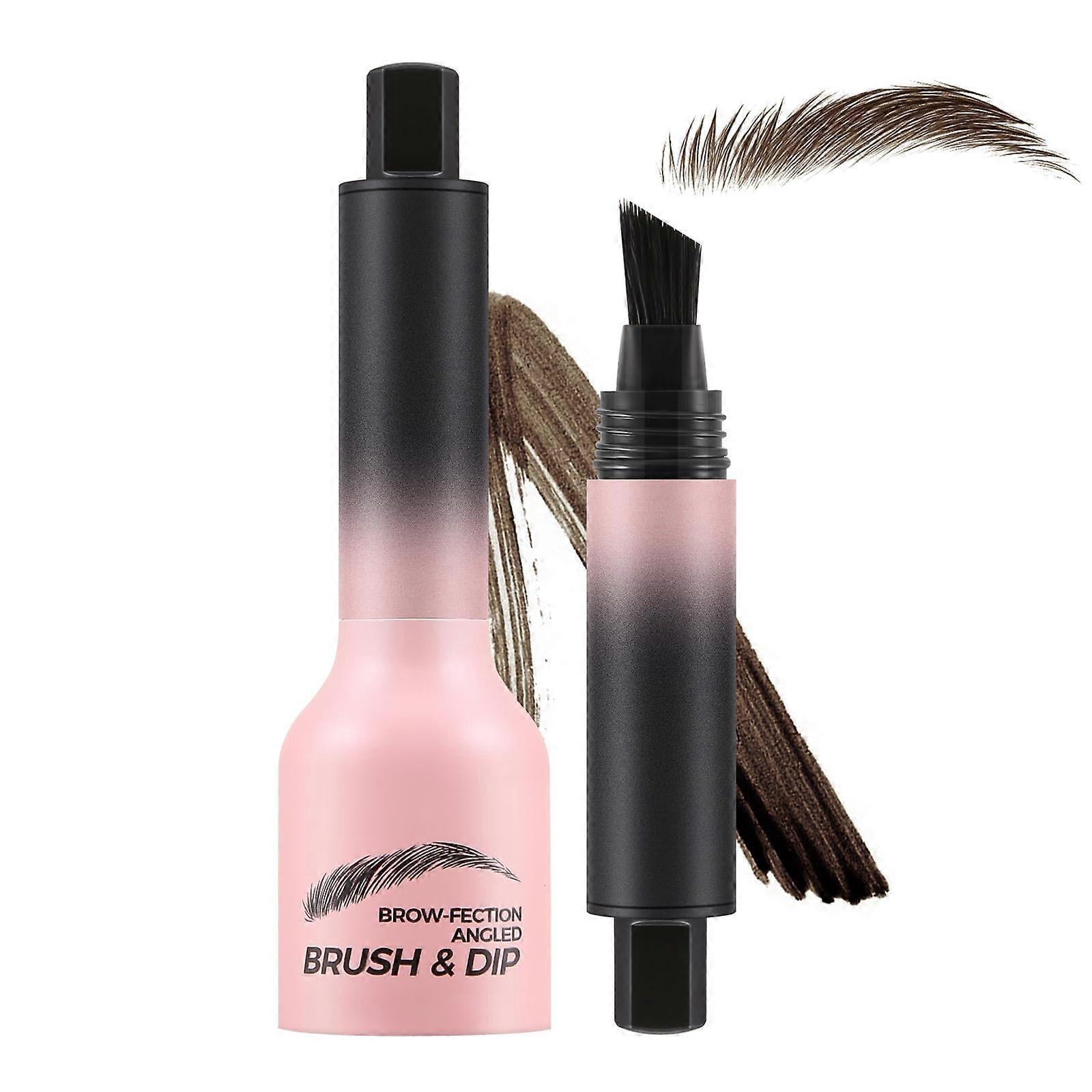 Eyebrow Brush and Waterproof Eyebrow Gel Set with Precision Angled Brush for Long Lasting Brows