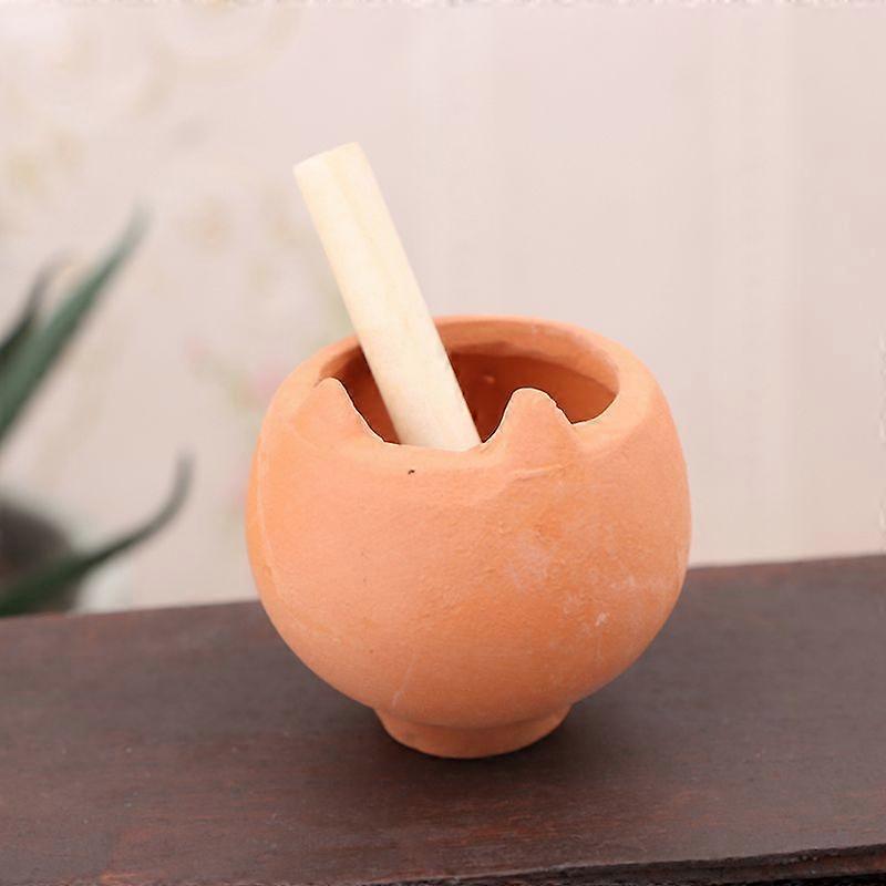 1:12 Dollhouse Mini Ceramic Large Cat Cup Garlic Masher Kitchen Tool Model Decor