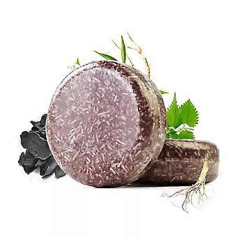 Schwarzes, dunkles Shampoo-Stück für geschädigtes Haar, Farbauffrischung und intensive Feuchtigkeitspflege, 1 Stück
