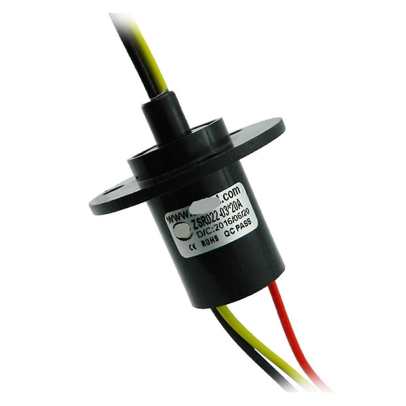 22mm 3Way Slip Ring 20A  Current Rotary Electrical Connector 360° Continuous Rotation