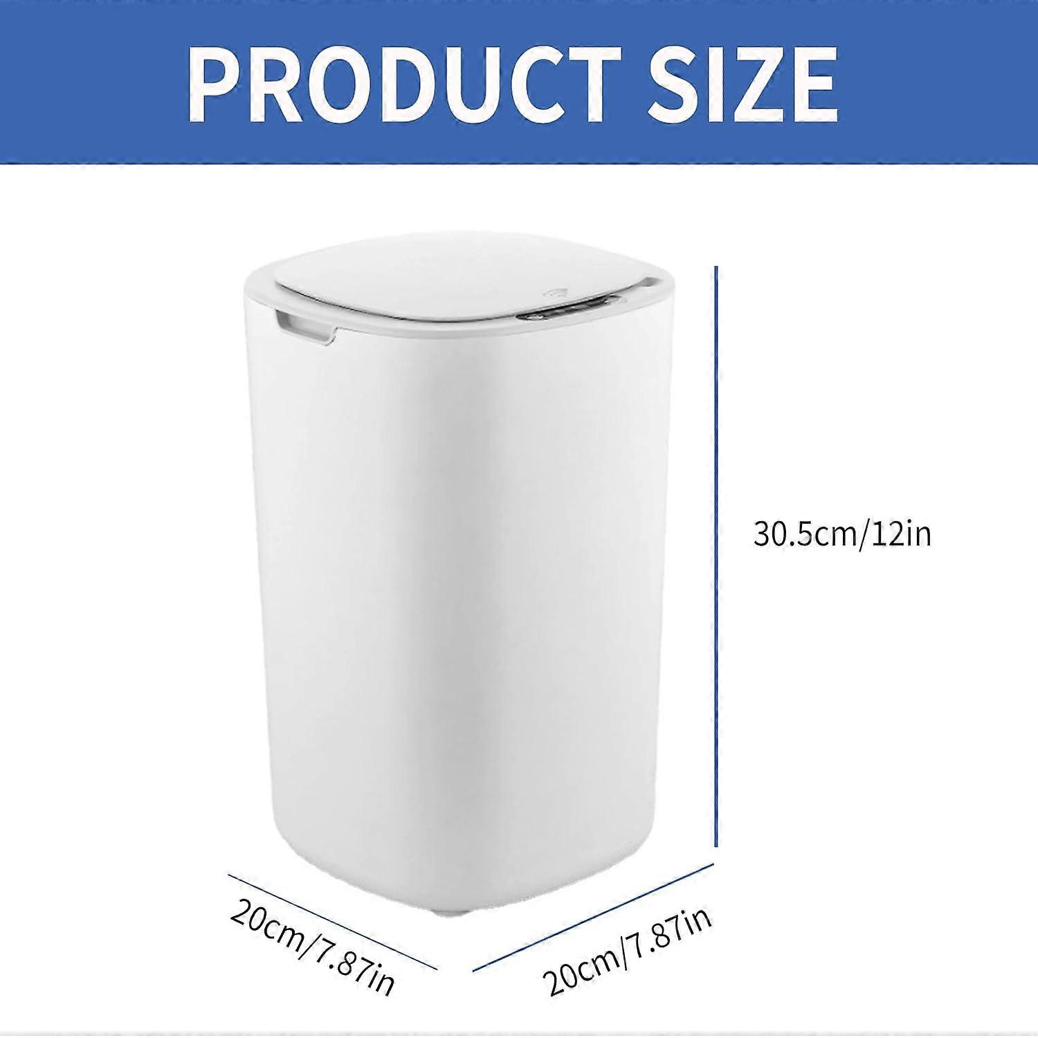 12L Touchless Trash Can with Smart Motion Sensor, Waterproof Automatic Lid for Kitchen and Bathroom
