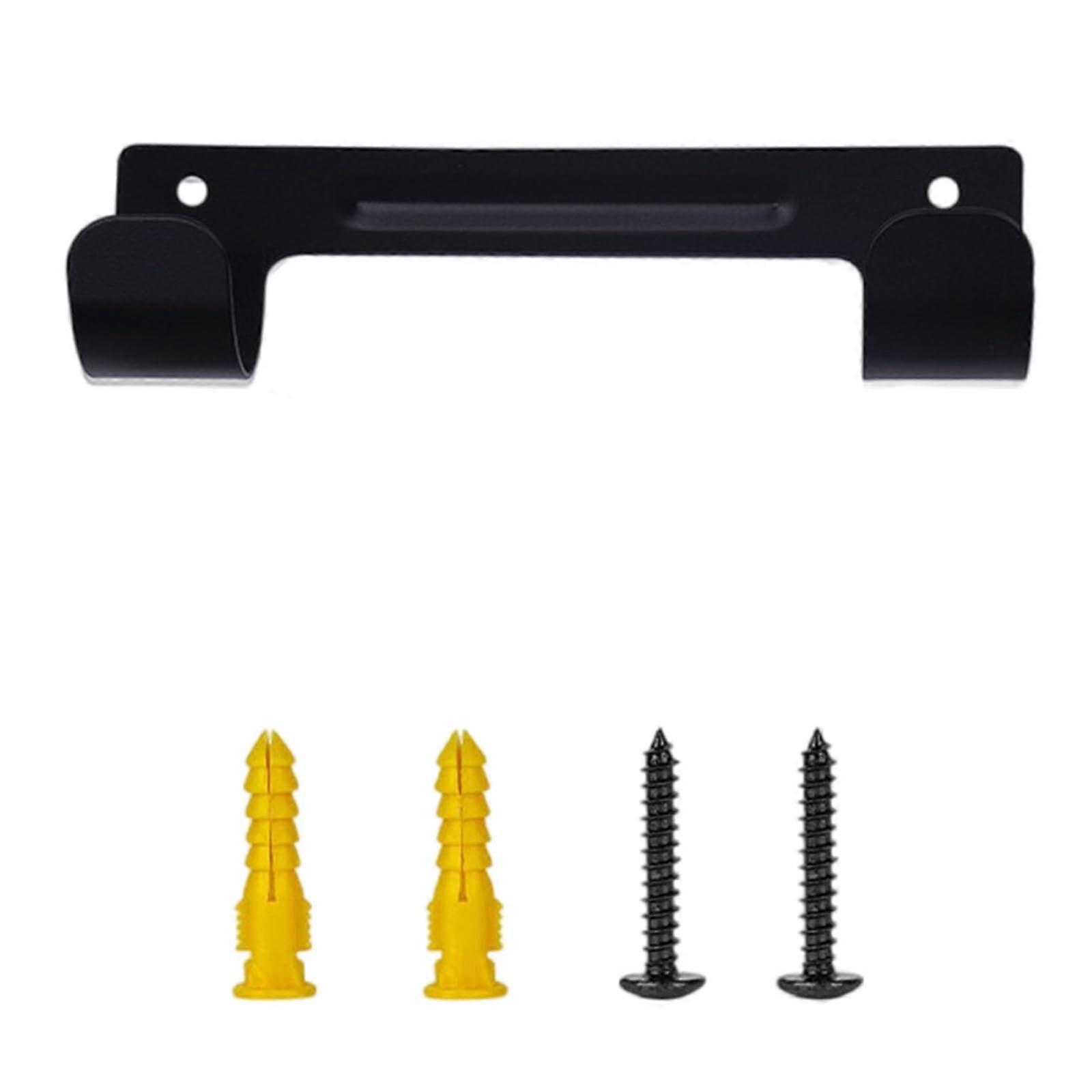 Heavy Duty Foldable Wall Mounted Ironing Board Hook for Space Saving Laundry Room Organization Black