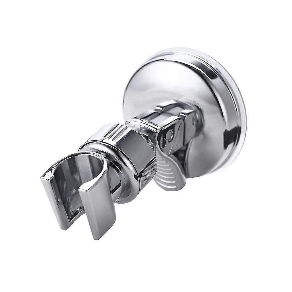 Adjustable Wall Mounted Shower Head Holder Chrome Suction Bracket for Bathroom