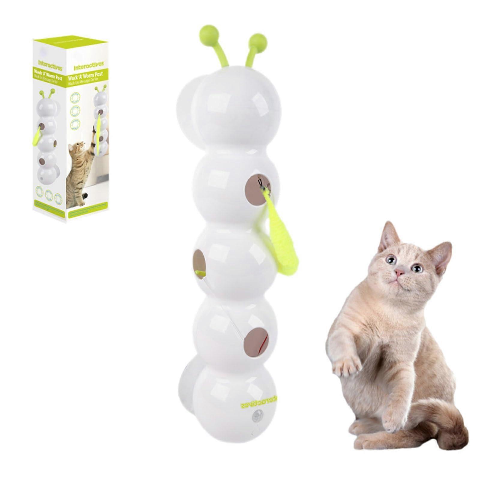 Interactive Cat Toy with Smart Motion Sensor, Wall and Window Mounted Teaser for Indoor Cats, White